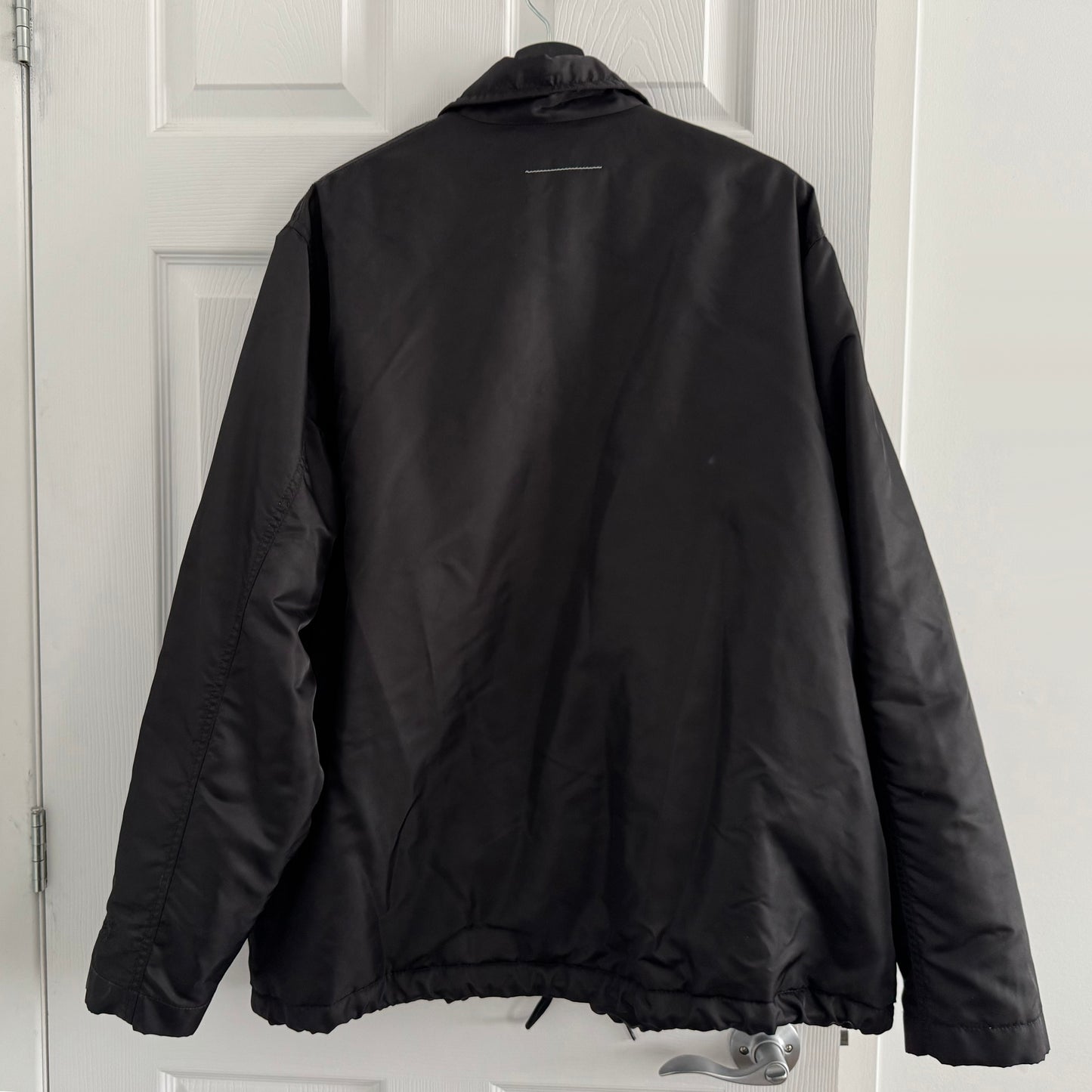 MM6 Maison Margiela Nylon Bomber in Black, size 48 (Fits mens Large)