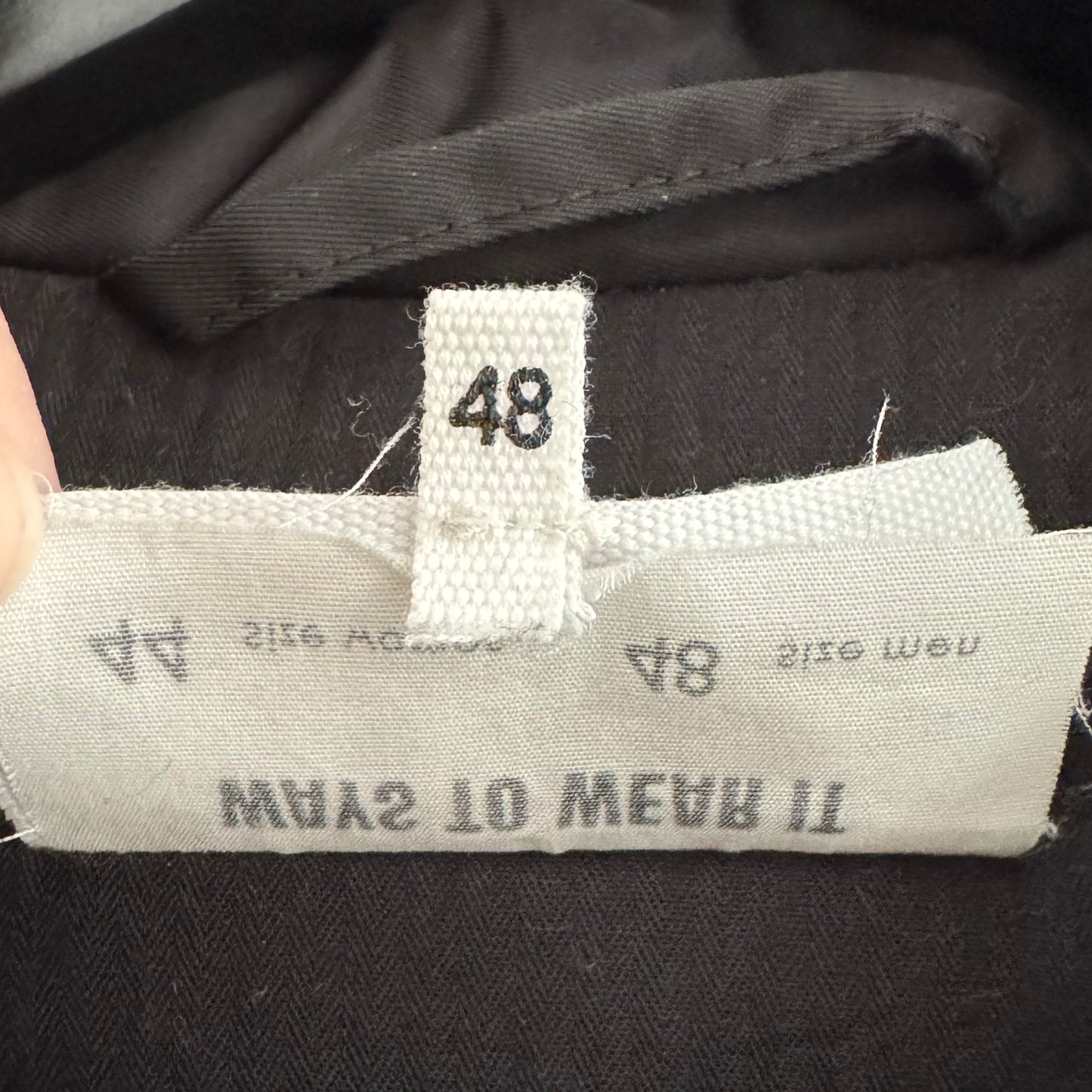 MM6 Maison Margiela Nylon Bomber in Black, size 48 (Fits mens Large)