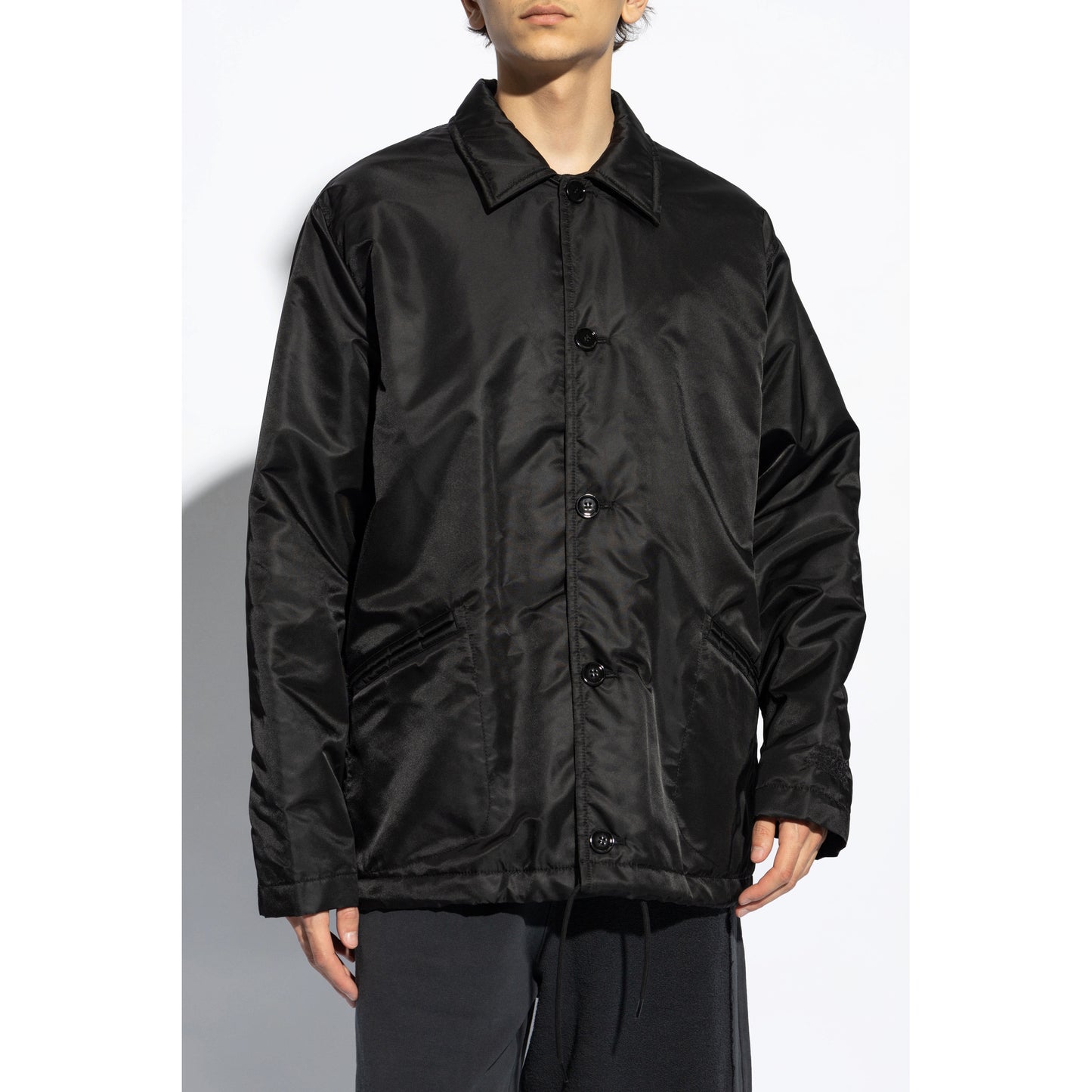 MM6 Maison Margiela Nylon Bomber in Black, size 48 (Fits mens Large)