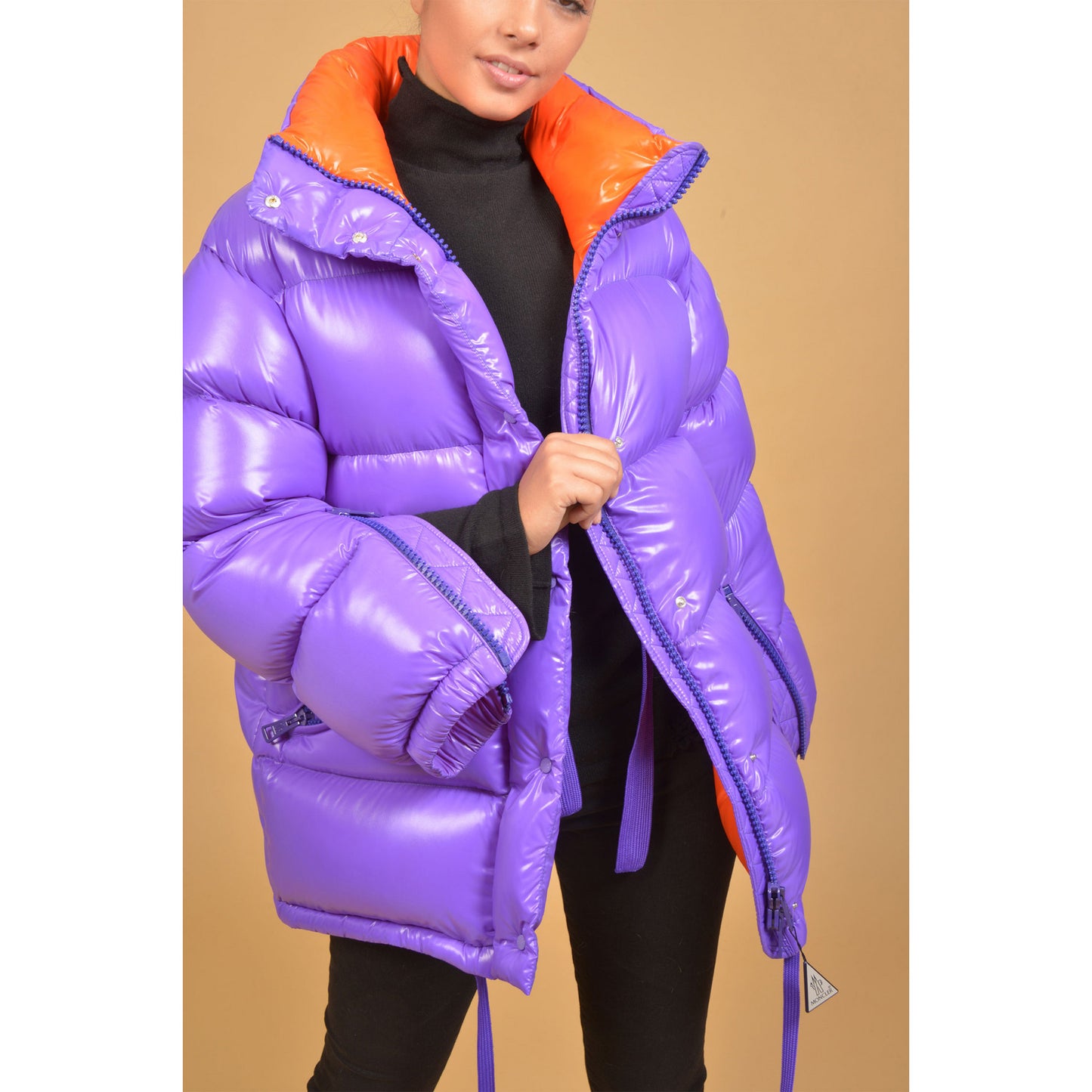 Moncler "Callis" Puffer Jacket in Purple, size "1" (Size Small)