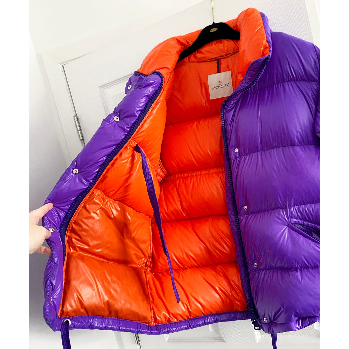 Moncler "Callis" Puffer Jacket in Purple, size "1" (Size Small)