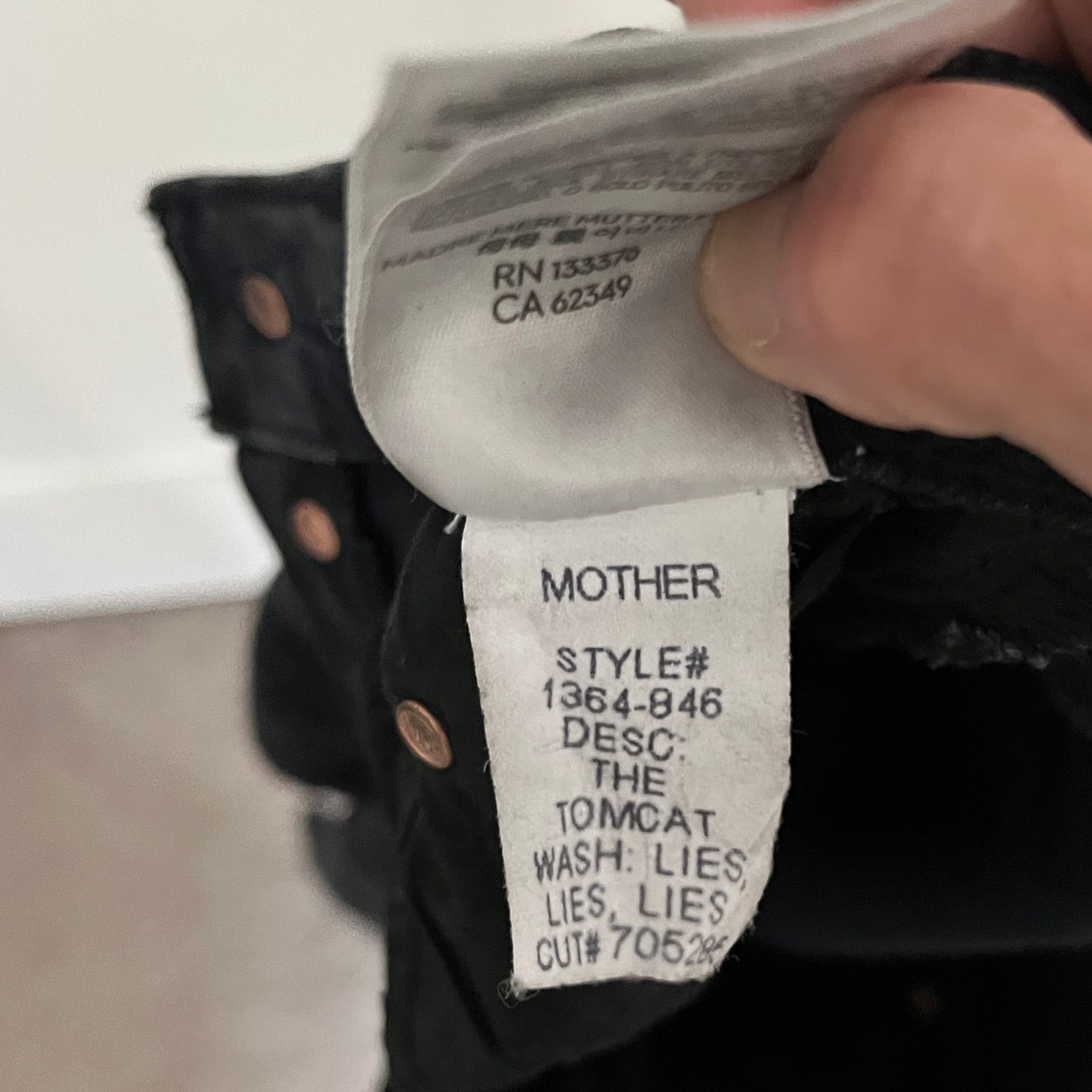 Mother "tomcat" Jeans in "Lies lies lies", size 26
