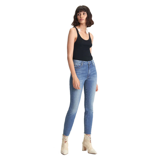 Looker taille haute Mother Ankle Fray en « Wander Dust », taille 24