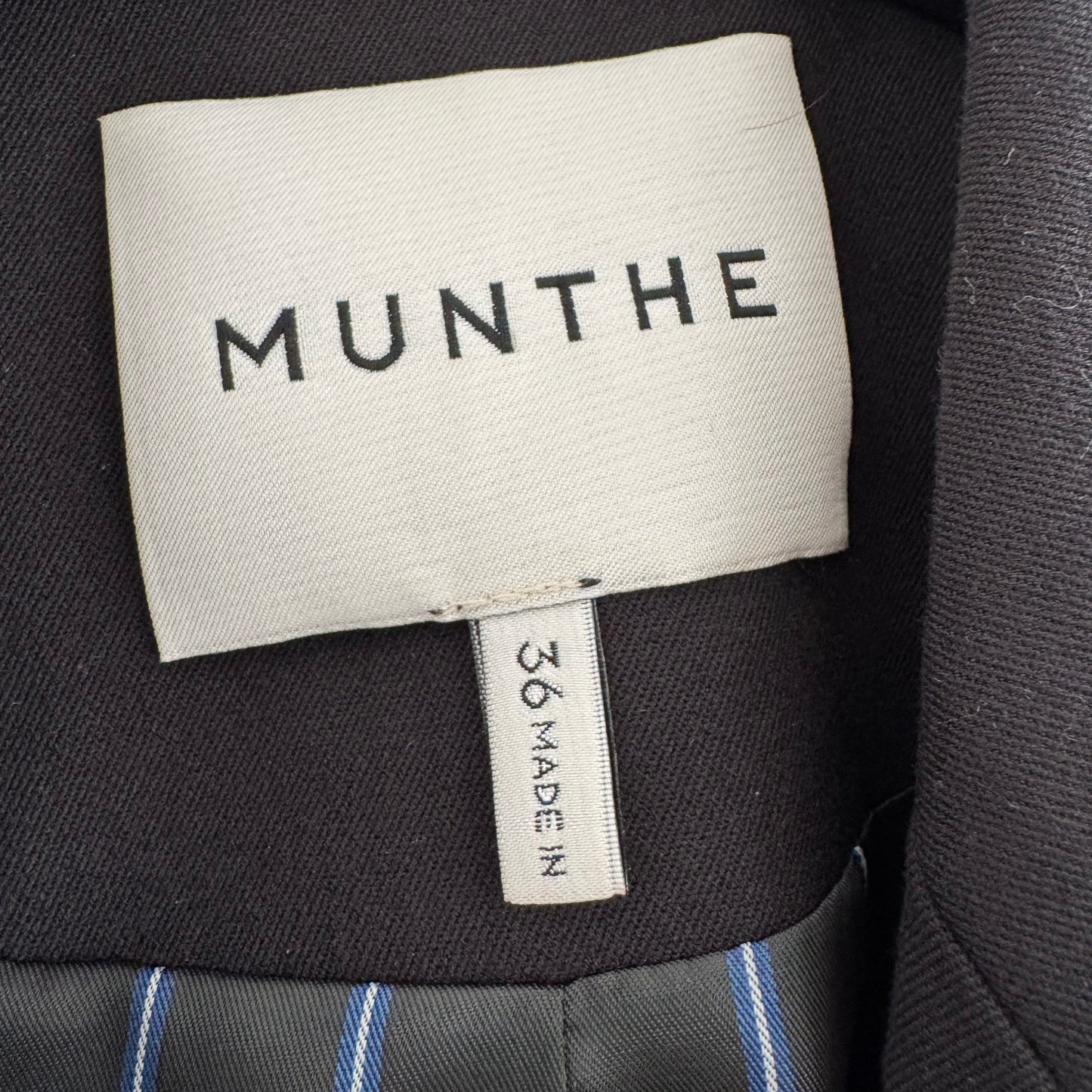 Munthe "Raymond" Jacket w Sequin Sleeves in Black, size 36 (Size Small ish)