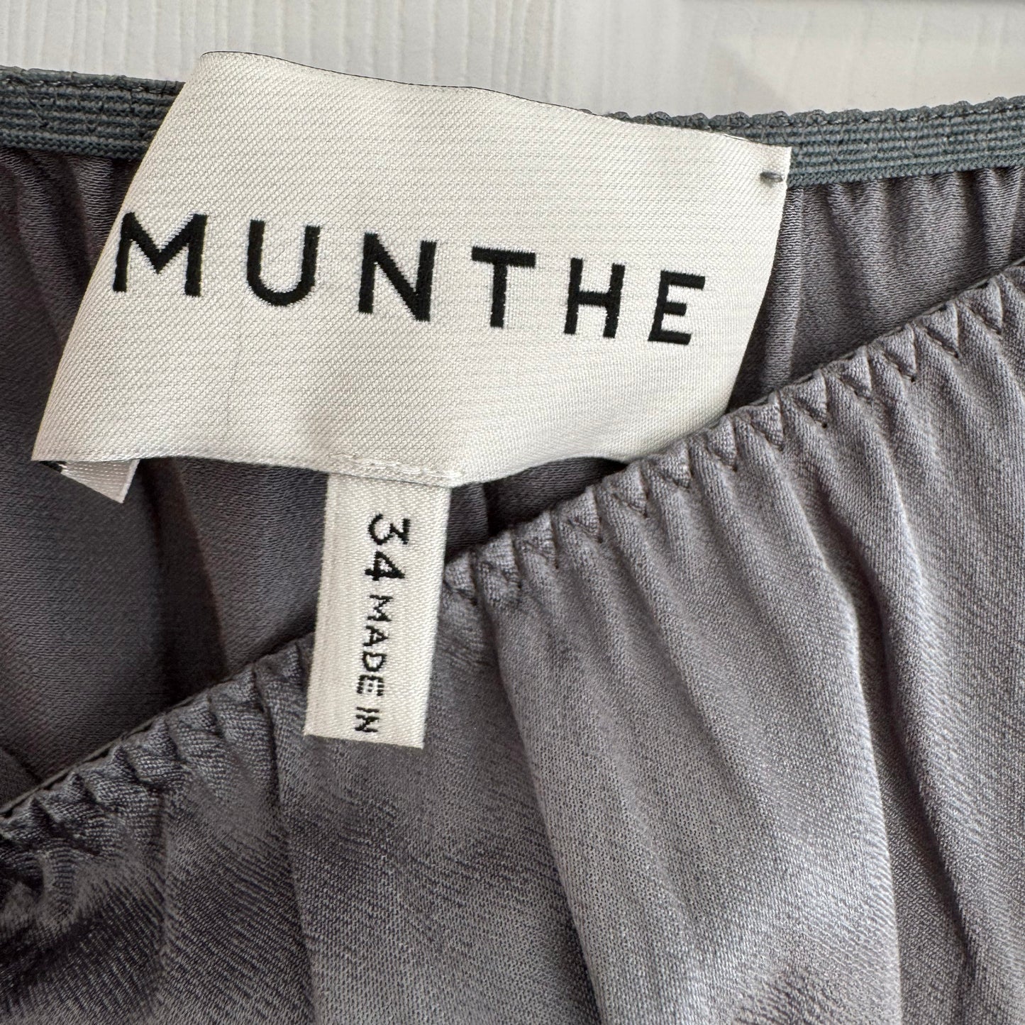 Munthe "Ravin" Slip Skirt w Lace in Grey, size 34