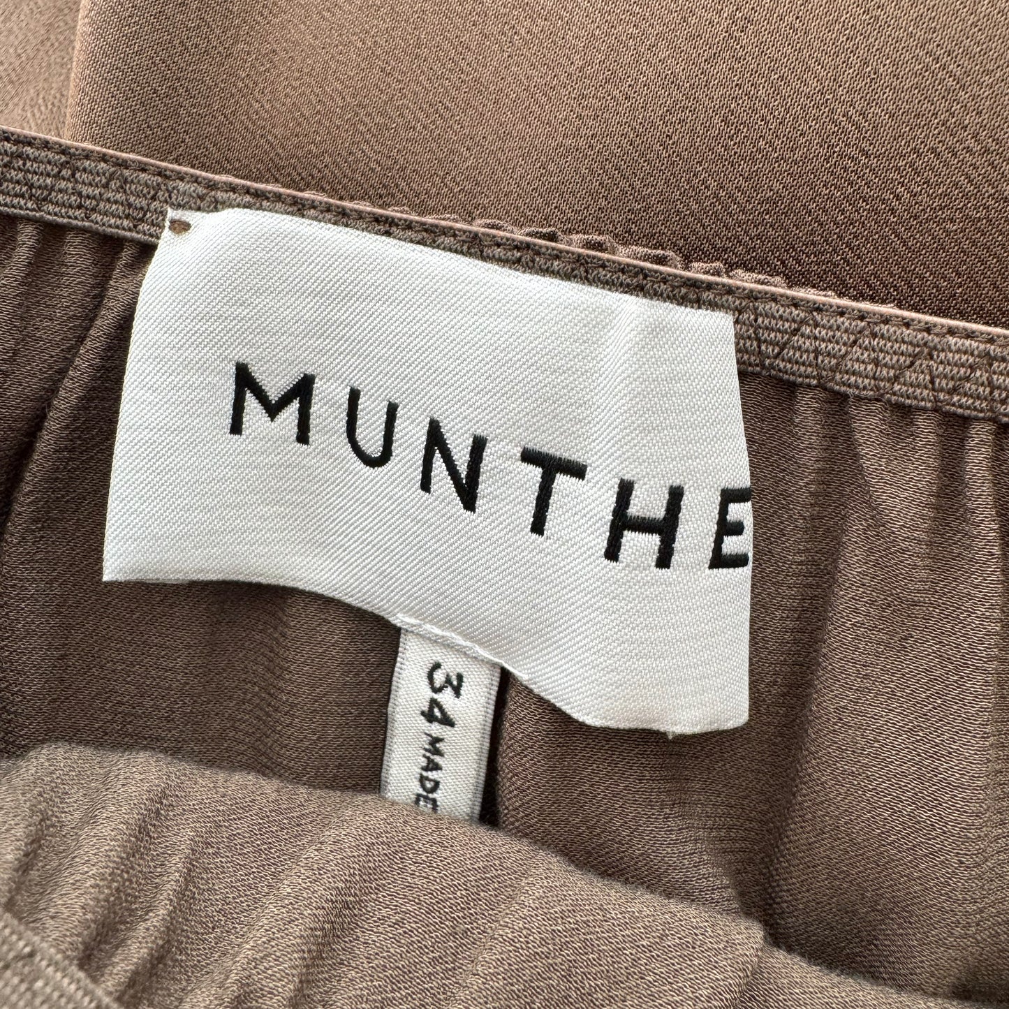 Munthe "Ravin" Slip Skirt w Lace in Brown, size 34