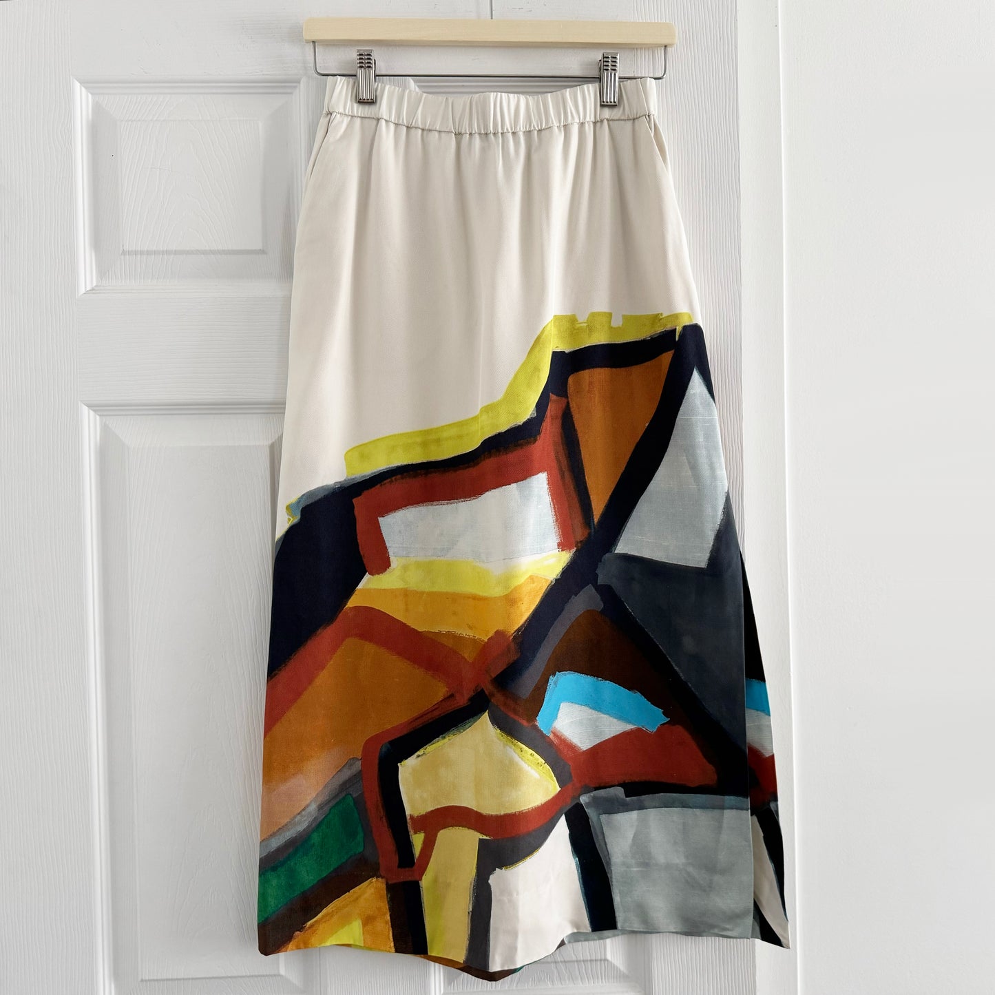 Munthe "Rocky" Skirt in Ivory/Multicolour, size 36 (size Small)