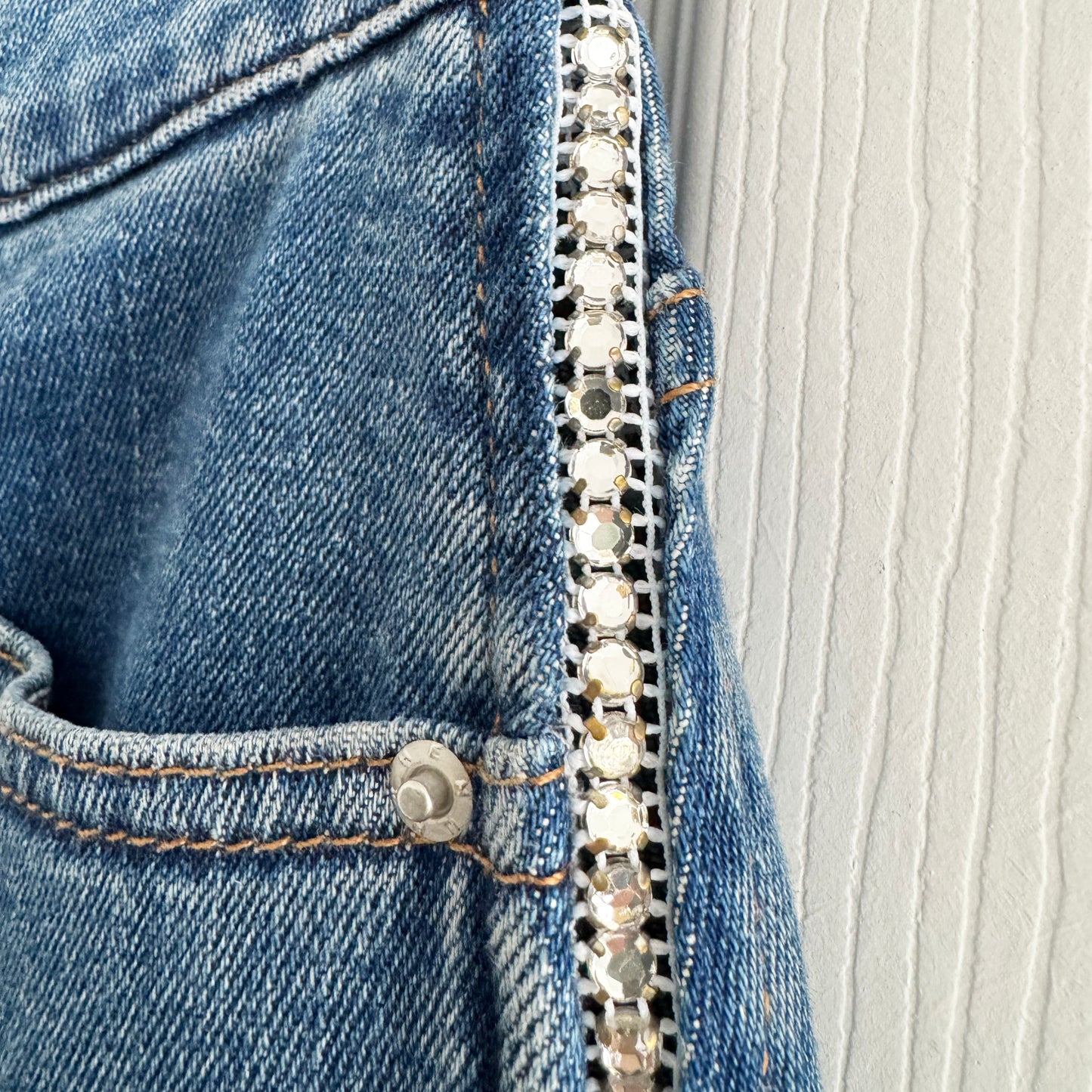 Munthe "Rewari" Wide Leg Jeans in Blue, size 36 (Size Small)