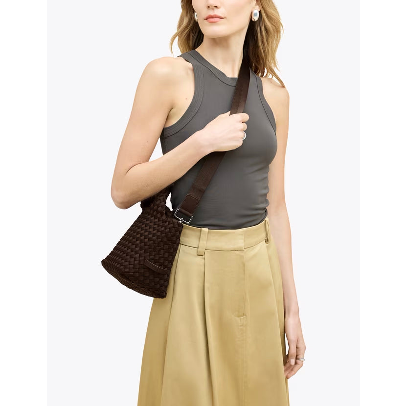 NAGHEDI "St. Barths" Petite Tote in "Chocolate"