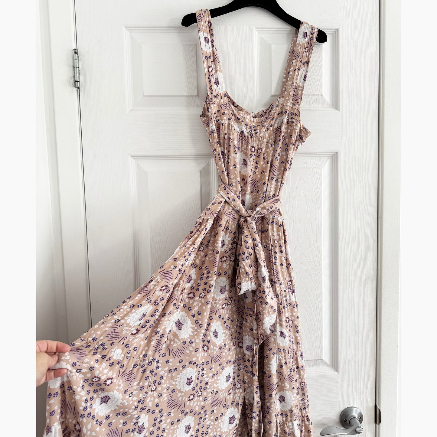 Natalie Martin "Jasmine" Maxi Dress in "Vintage Flowers Amethyst", size Medium