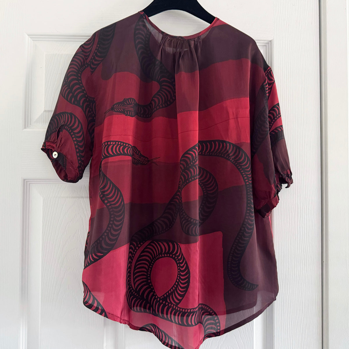Natalie Martin Top and Skirt Set in "Ament Snake Oxblood" (great for a M/L ish??)