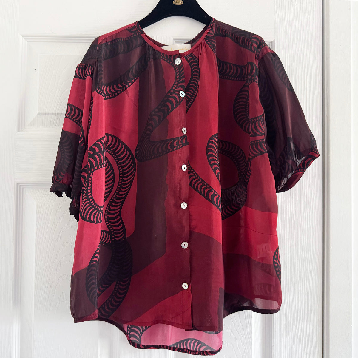Natalie Martin Top and Skirt Set in "Ament Snake Oxblood" (great for a M/L ish??)
