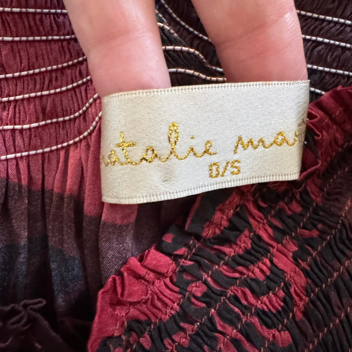 Natalie Martin Top and Skirt Set in "Ament Snake Oxblood" (great for a M/L ish??)