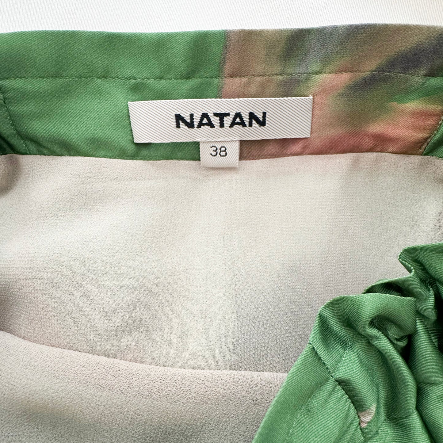 Natan Printed Midi Skirt in Green, size 38 (fits like size small)