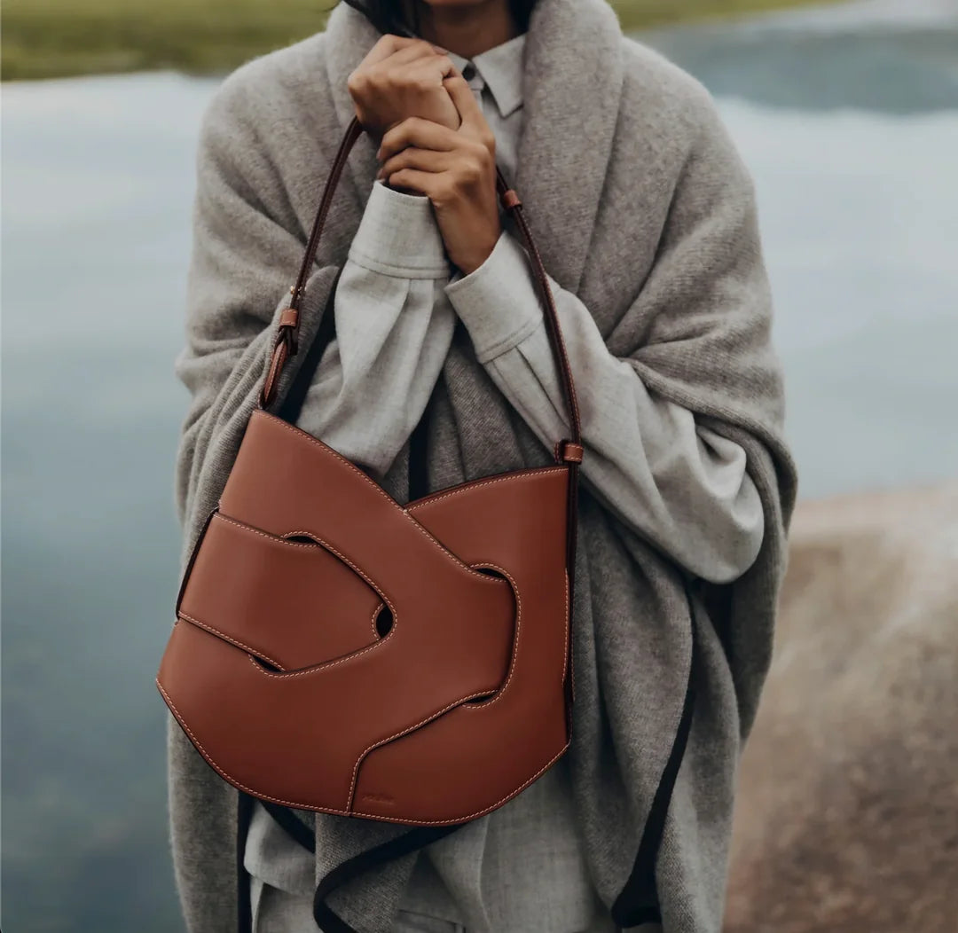 Polene "Nodde" Hobo in Smooth Cognac