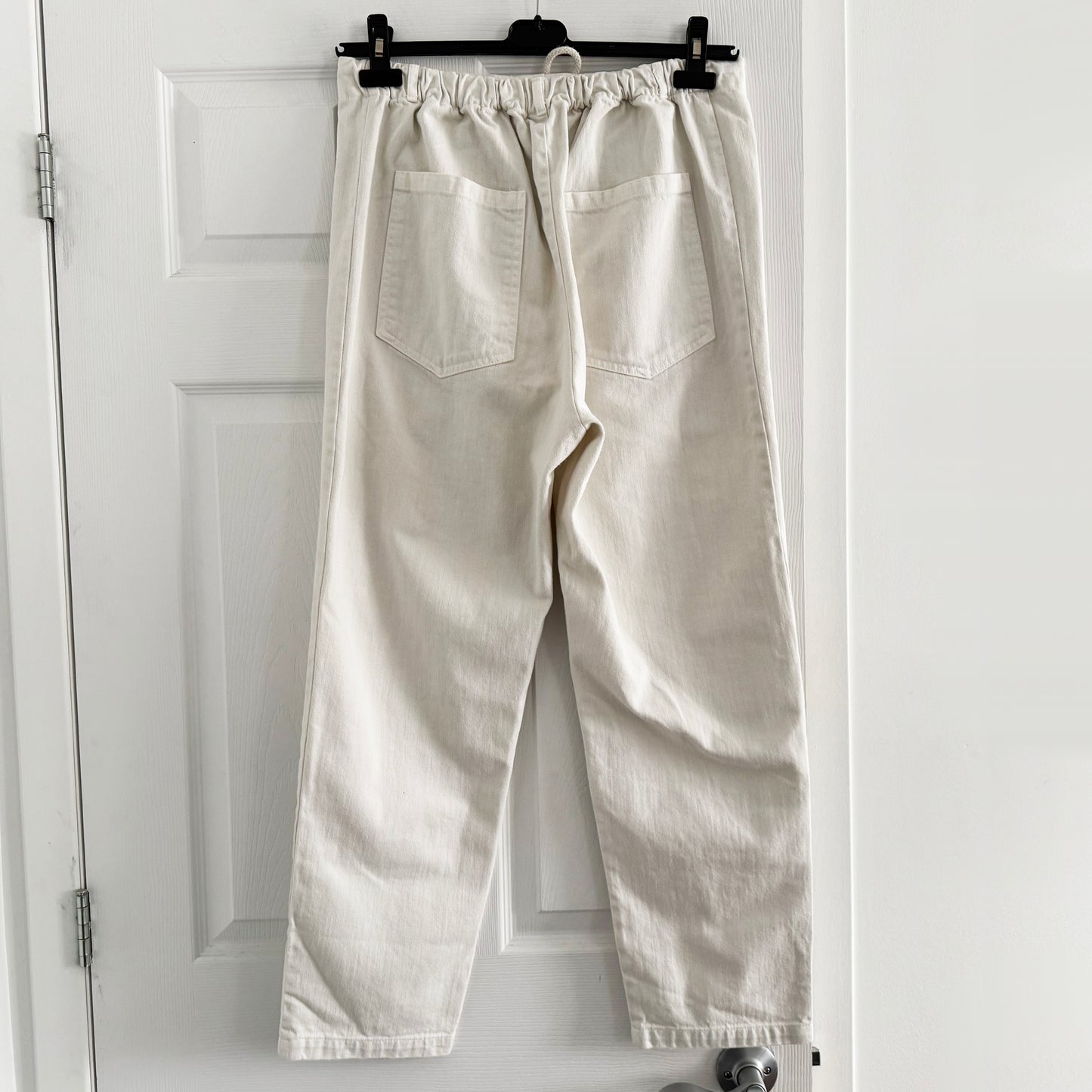 Nico Nico "Bruno" patchwork pant in off-white, Size Medium