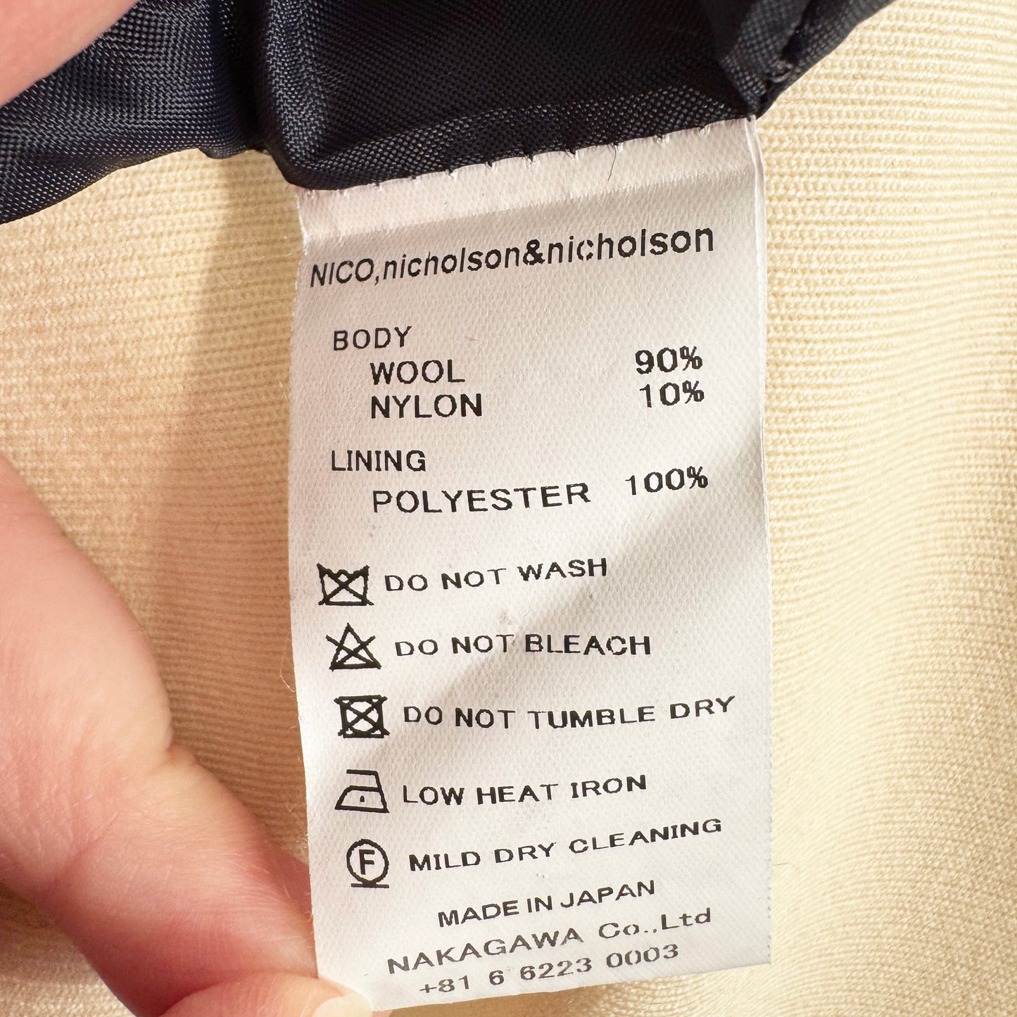 Nicholson & Nicholson Pinstripe Navy Wool Pants, size 38 (Size Small)