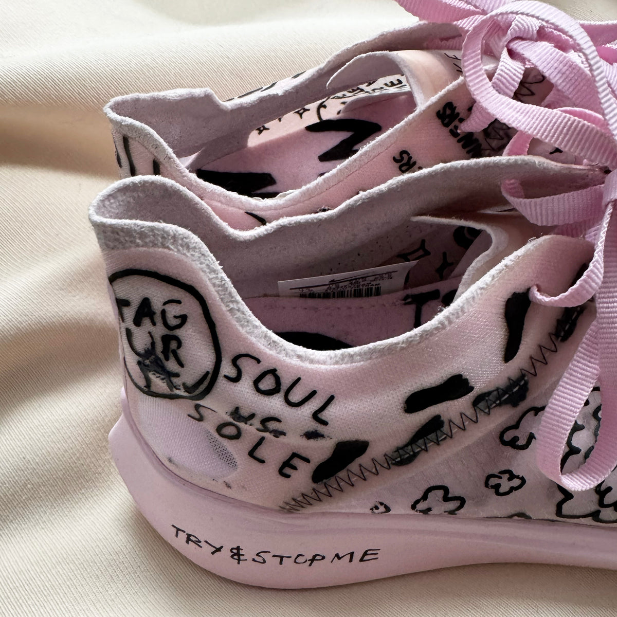 Nike x Nathan Bell "Zoom Fly SP" 'Doodles' in Pink, (MENS size 7.5) size 8.5 womens