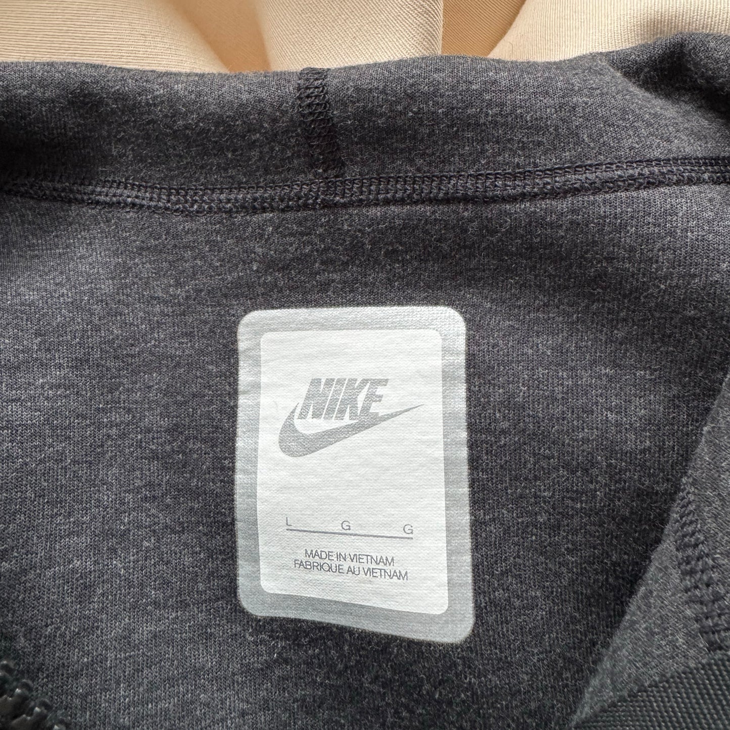 Nike Lab x Sacai Tech Fleece Peplum Hoodie in Grey, size Large