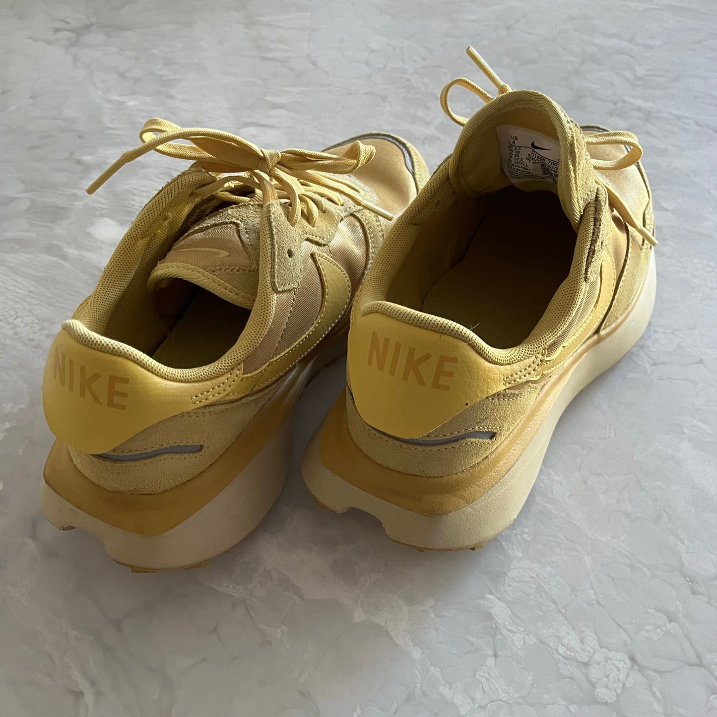 Nike Phoenix Waffle Sneaker in Gold, size 8