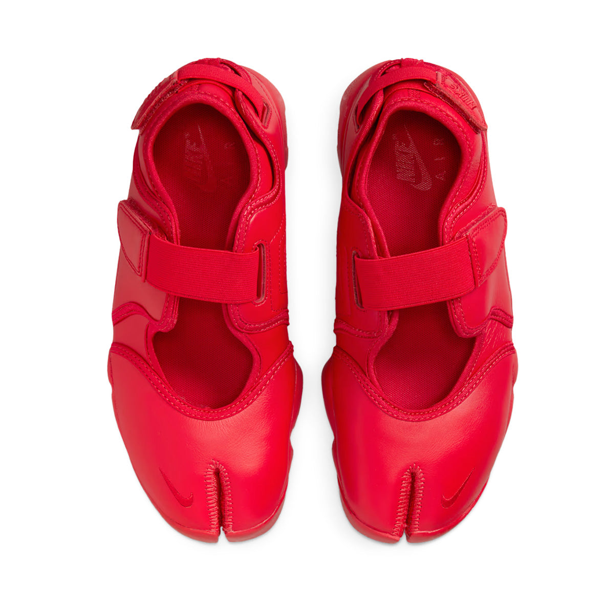 Nike Air Rift Split-Toe Leather Sneaker in Red, size 8US/EU39