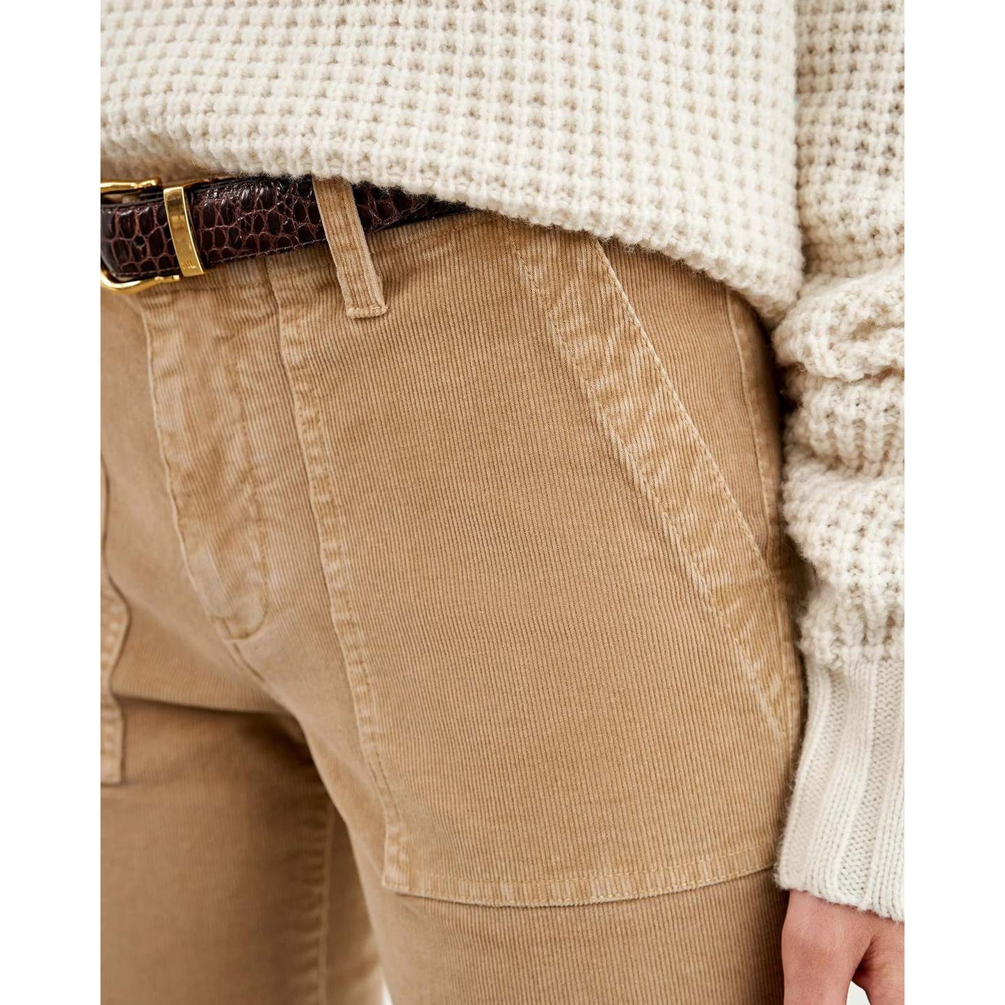 Pantalon Jenna en velours côtelé Nili Lotan avec ruban, taille 00 (comme un 24 en jean)