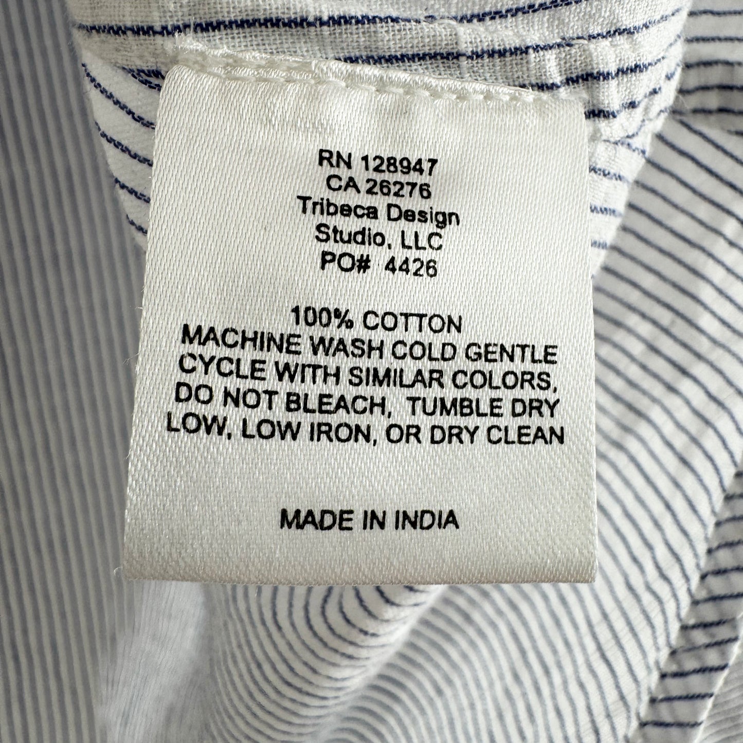 Nili Lotan "NL Shirt" in White/Blue, size XS