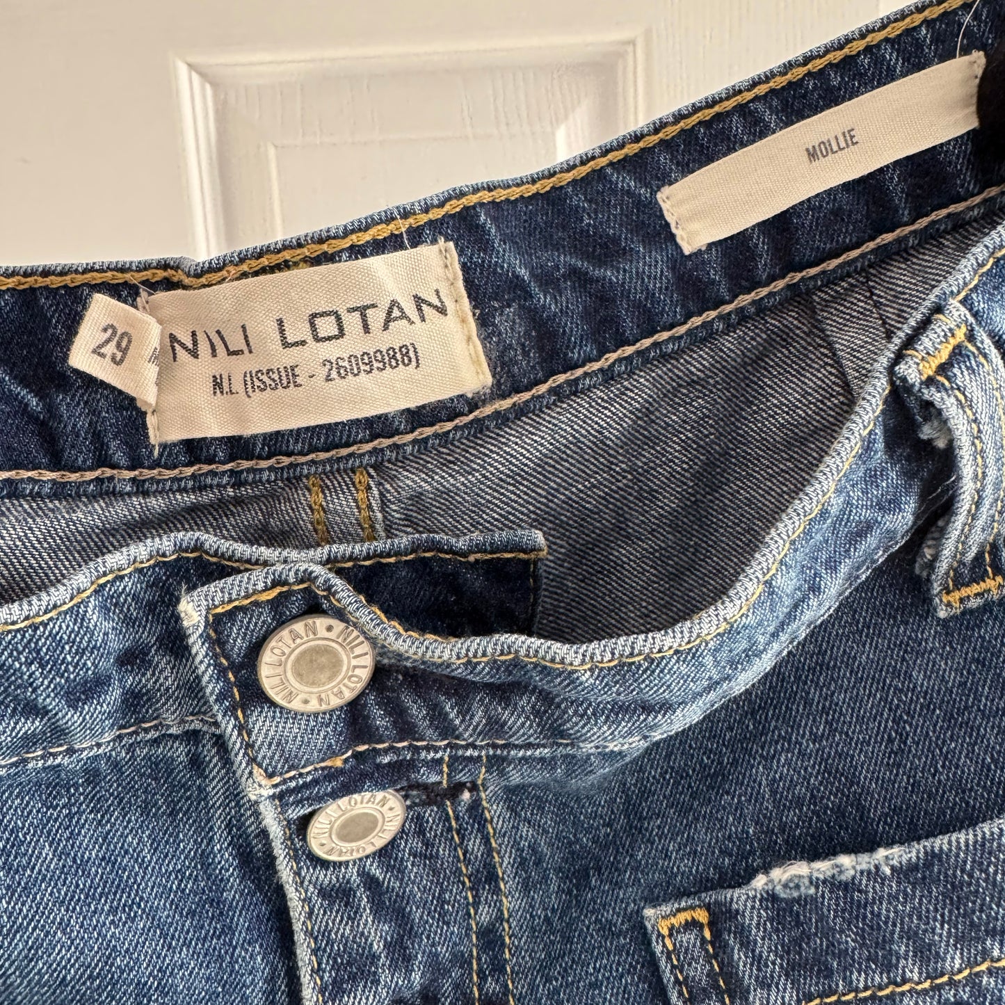 Nili Lotan "Mollie" Denim Shorts, size 29