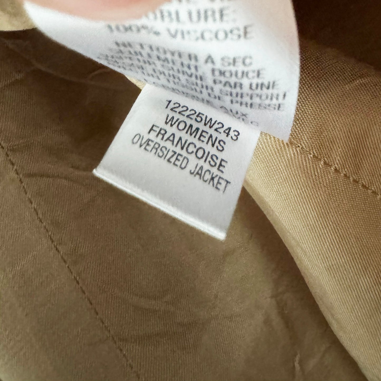 Nili Lotan "Francoise" Blazer in Camel, size 0