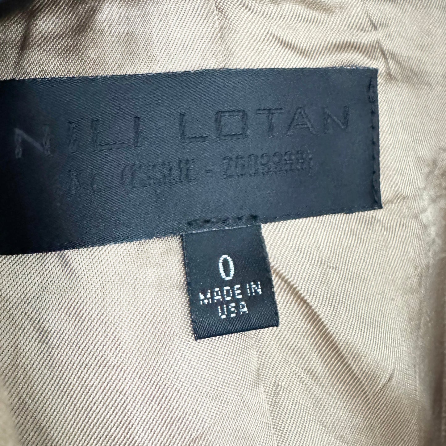 Nili Lotan "Francoise" Blazer in Camel, size 0