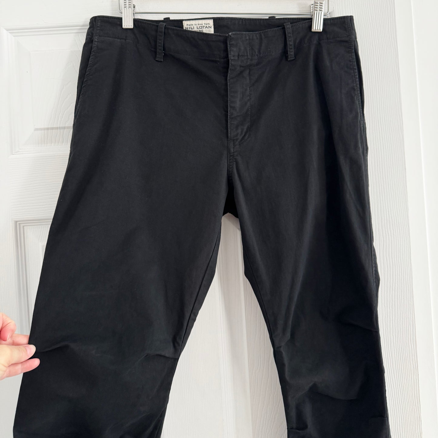 Nili Lotan French Military Pant in Black, size 12