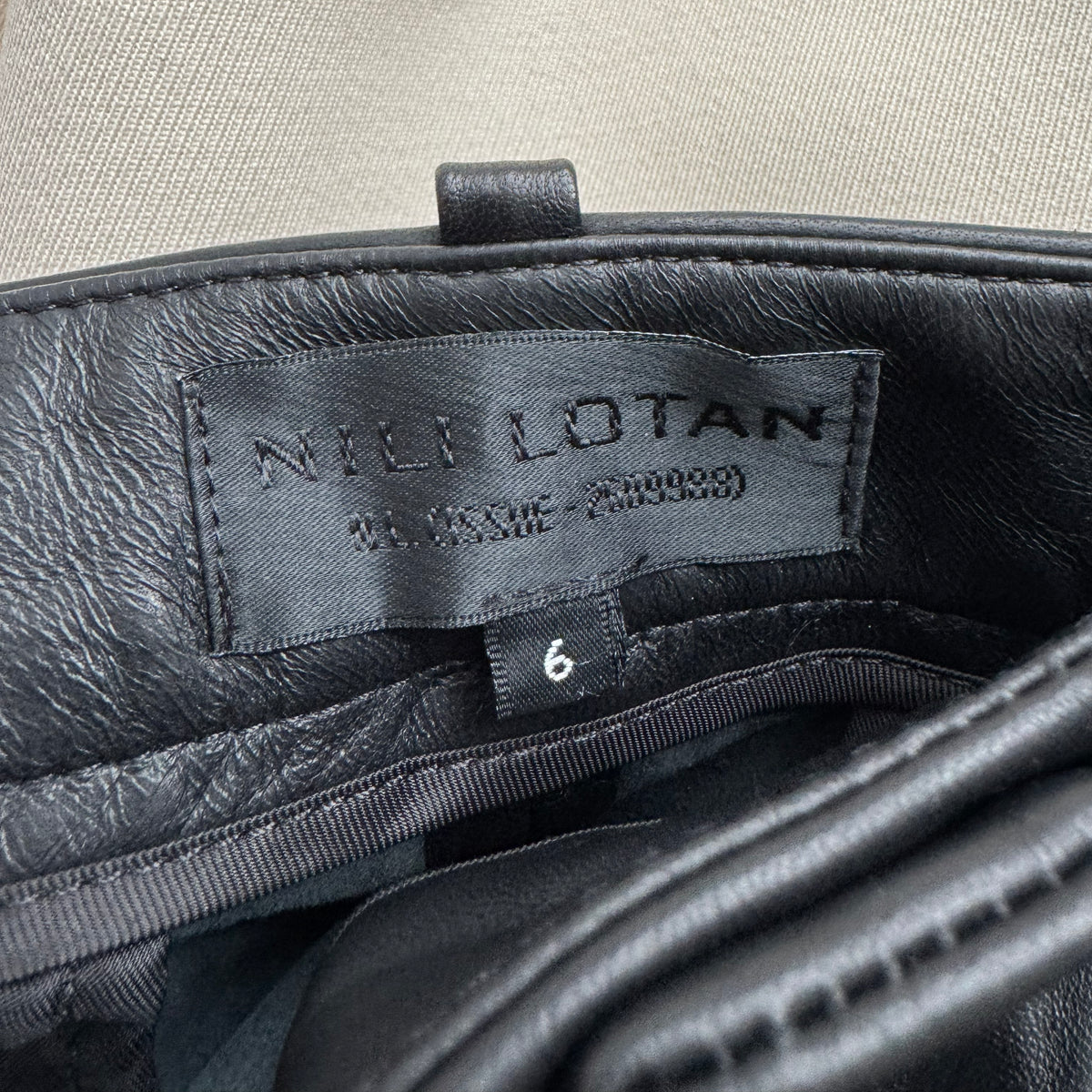 Nili Lotan "Montauk" Leather Pants in Black, size 6