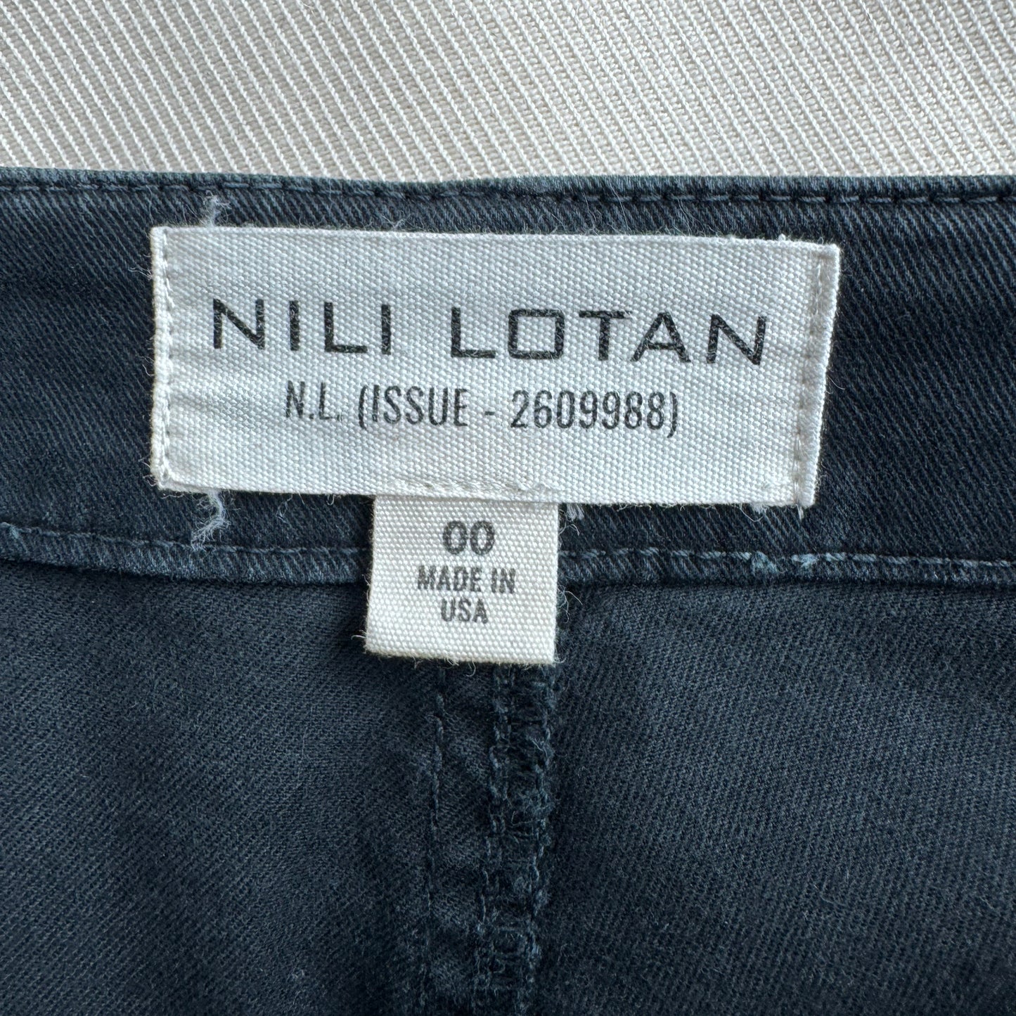Nili Lotan "Jenna" Pant in Carbon, size 00