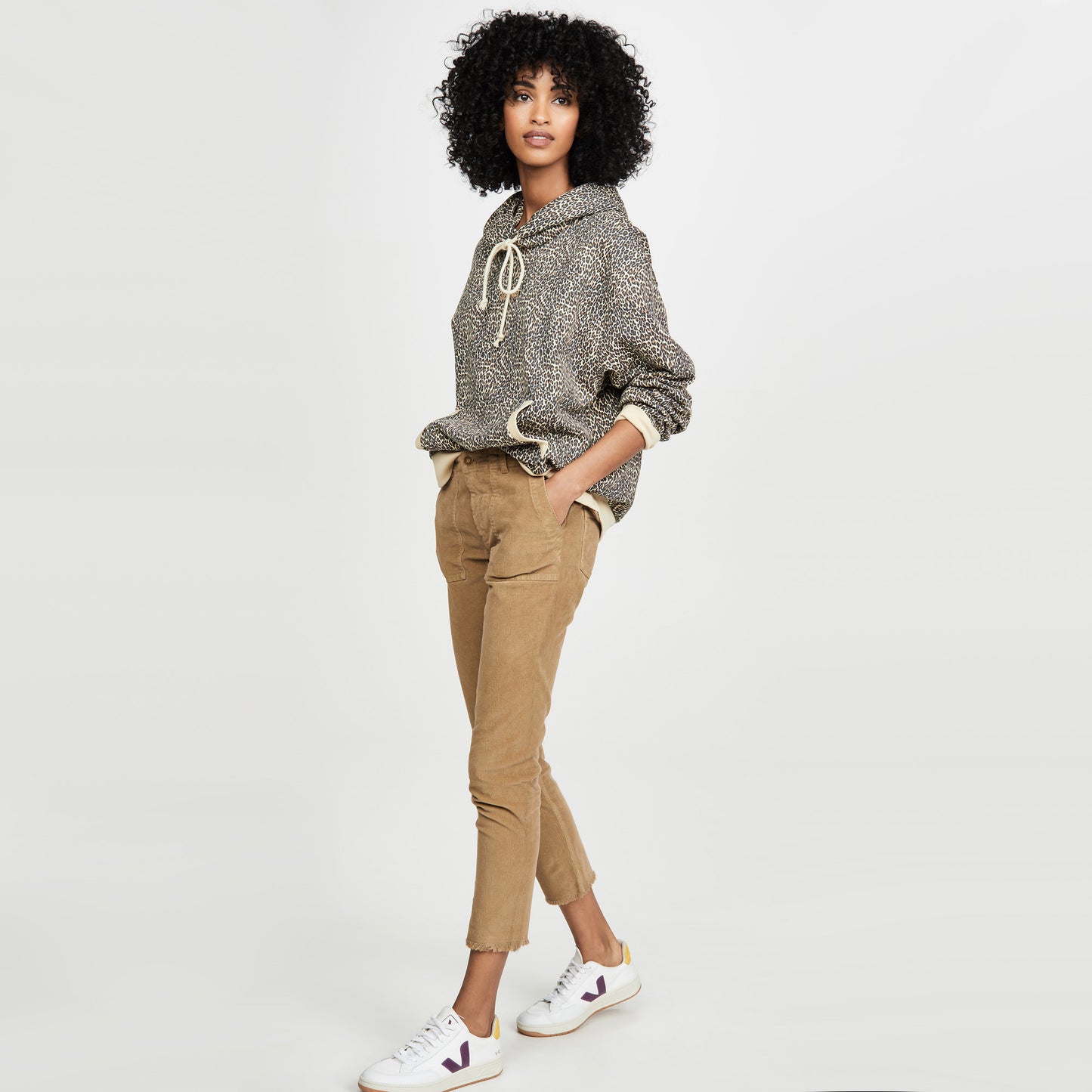 Pantalon Jenna en velours côtelé Nili Lotan avec ruban, taille 00 (comme un 24 en jean)