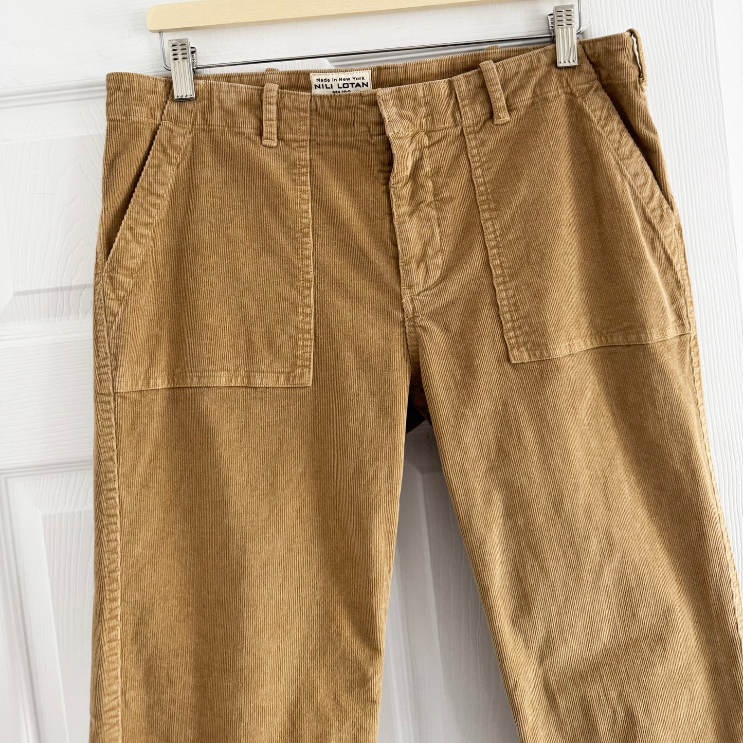 Pantalon Jenna en velours côtelé Nili Lotan avec ruban, taille 00 (comme un 24 en jean)