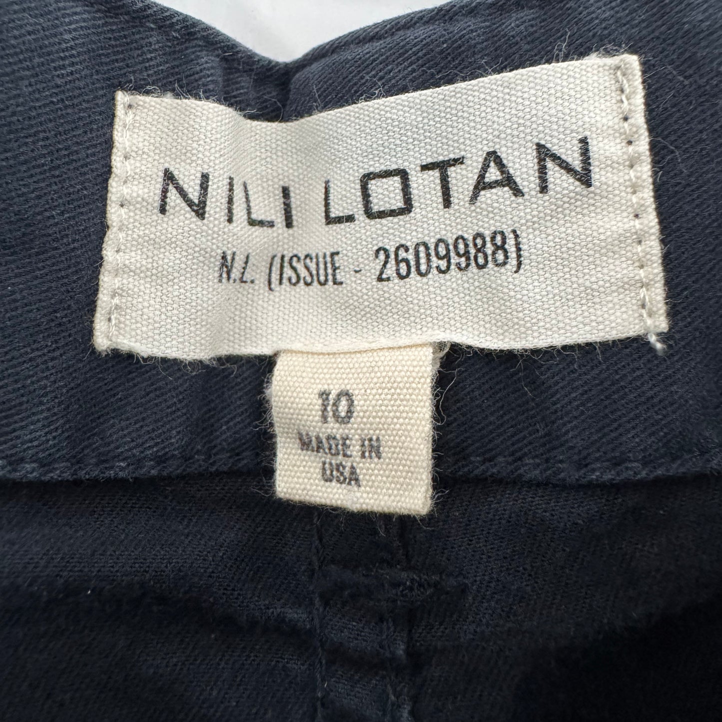 Nili Lotan "Leofred" Cargo Pants in "Midnight", size 10
