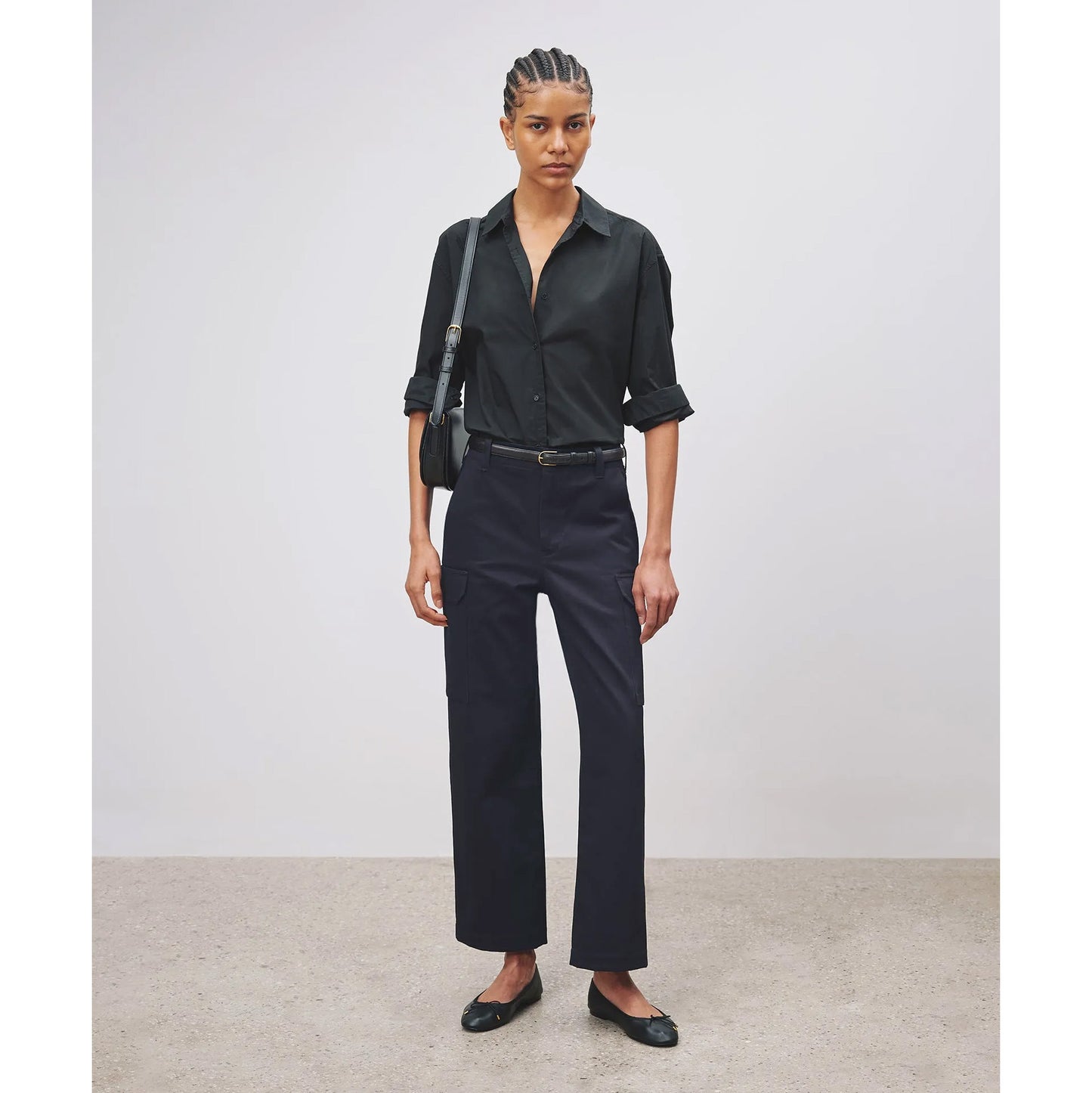 Nili Lotan "Leofred" Cargo Pants in "Midnight", size 10