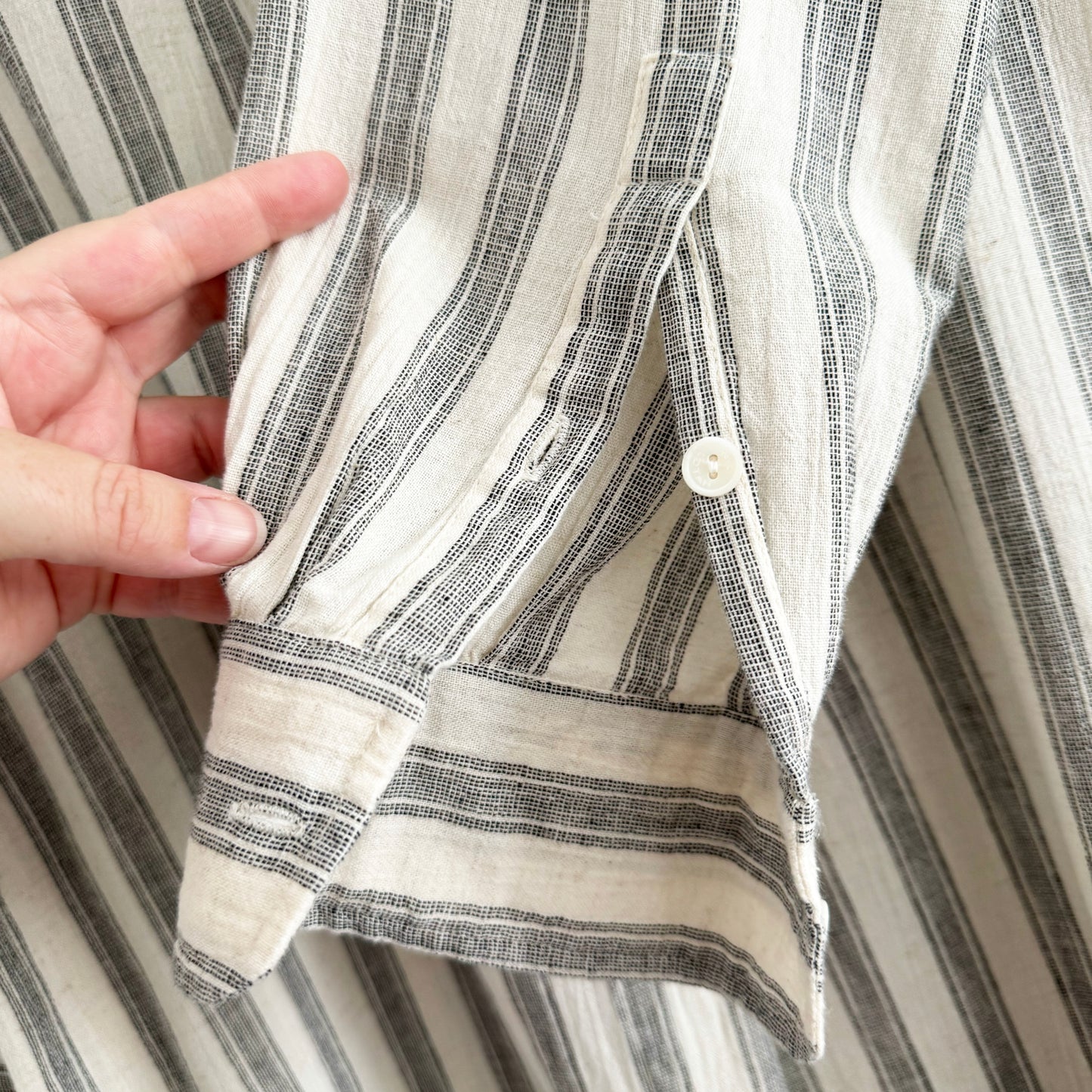 Nili Lotan "Malia" Striped Dress in Natural, size Medium