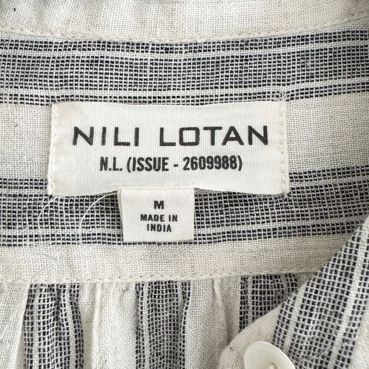 Nili Lotan "Malia" Striped Dress in Natural, size Medium