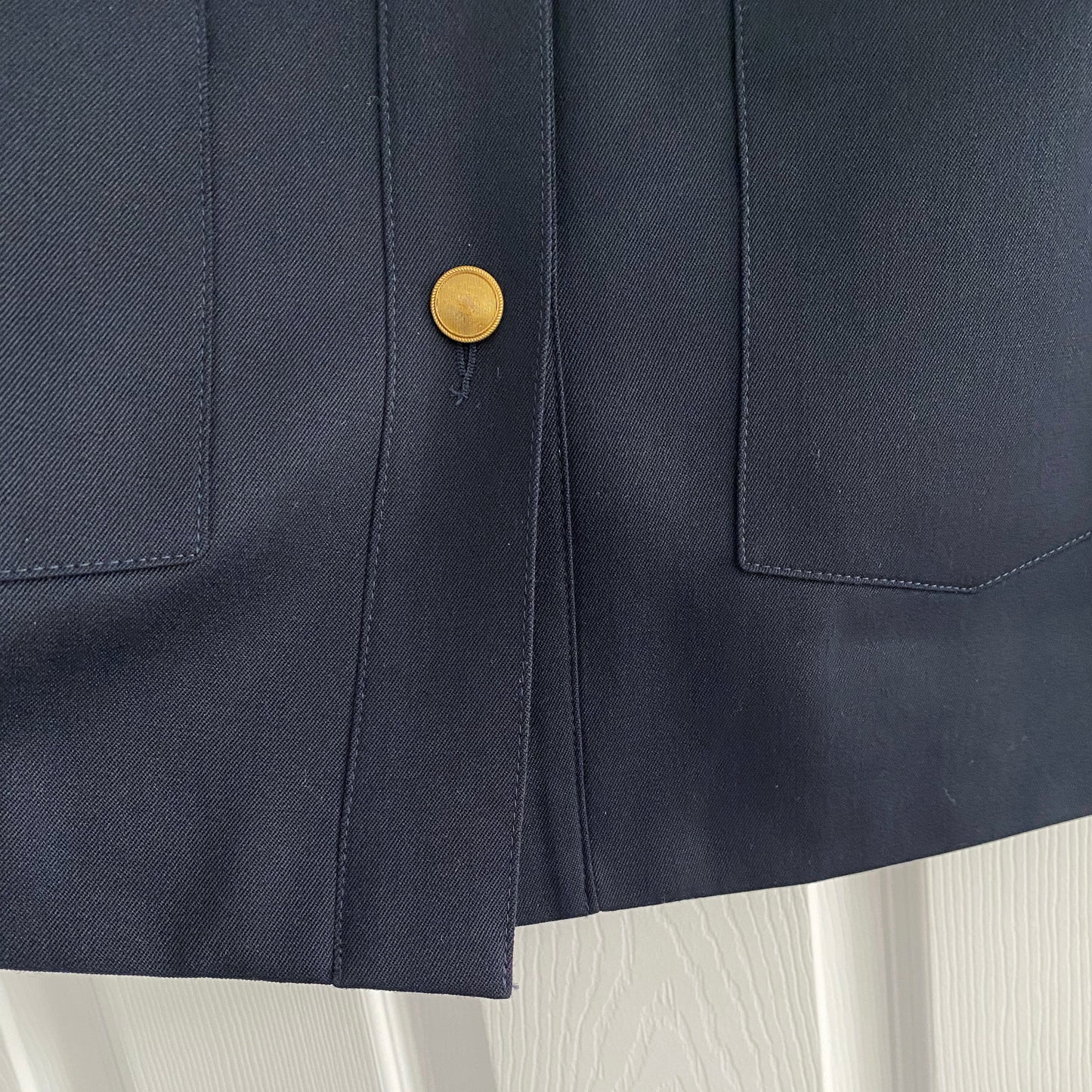 Nili Lotan "Marine" Tailored Wool Shirt/Jacket in Navy, size Small