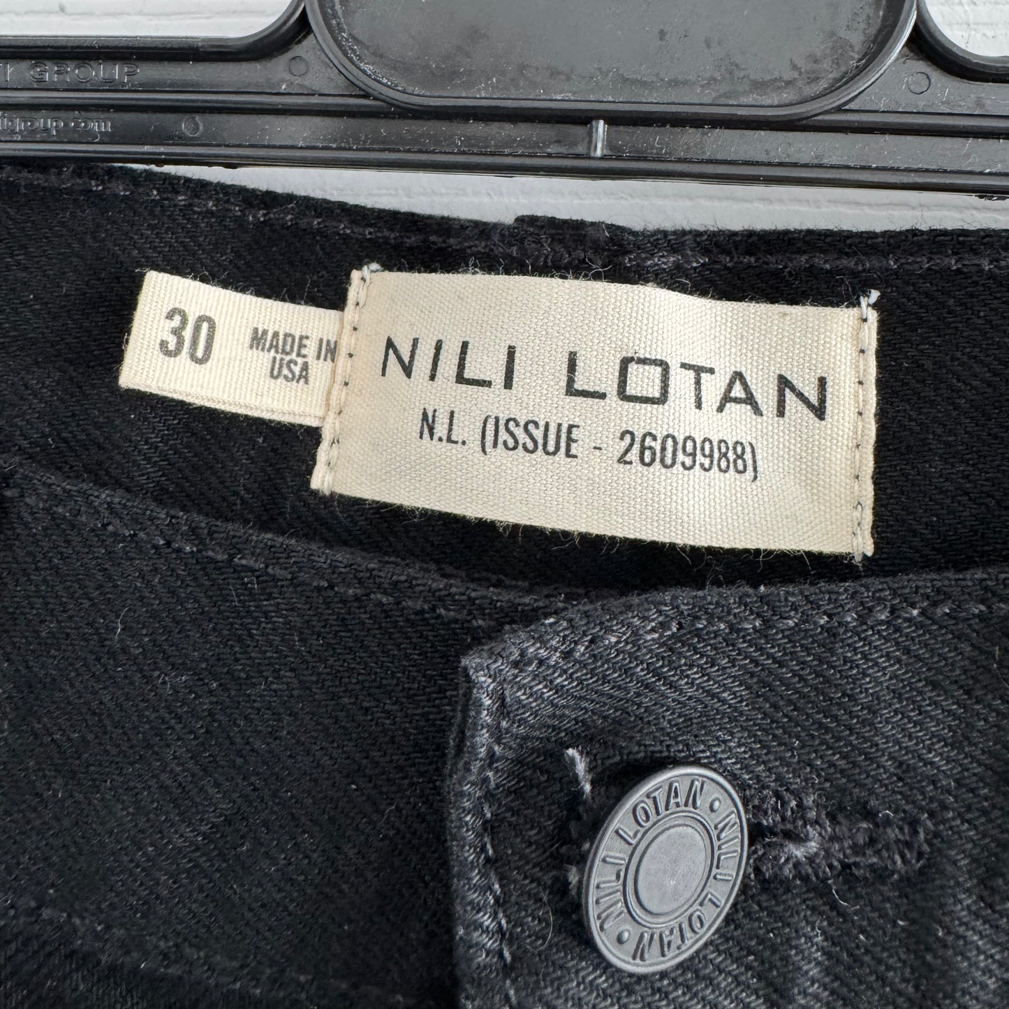 Nili Lotan "Mitchell" Jeans in Black, size 30 (fits slouchy)
