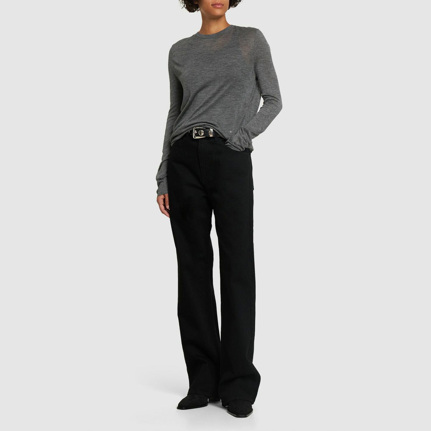 Nili Lotan "Mitchell" Jeans in Black, size 30 (fits slouchy)