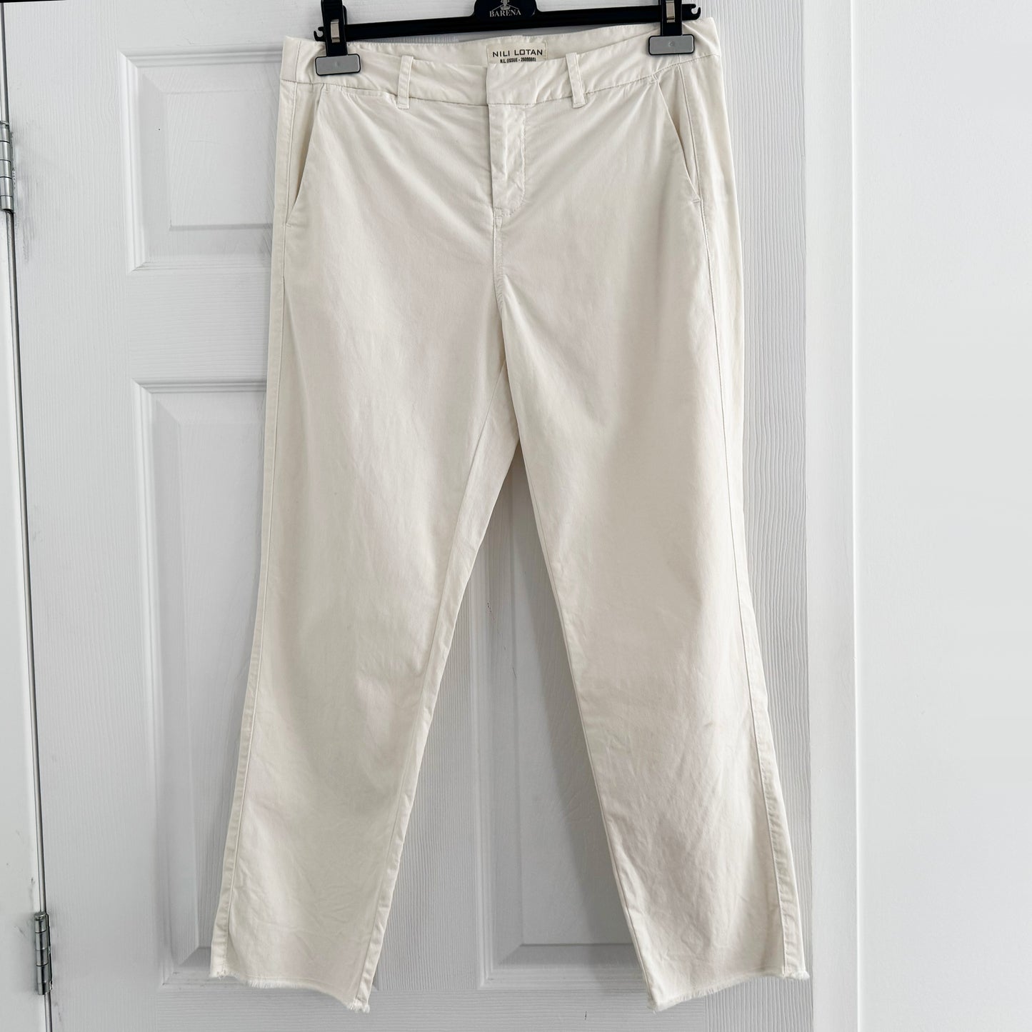 Nili Lotan "Montauk" Pant in Eggshell, size 6