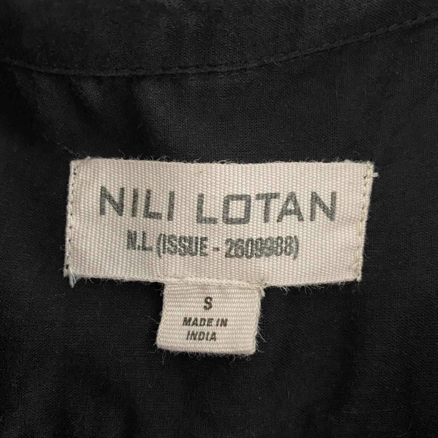 Nili Lotan "Normandy" Blouse in Black, size Small (fits M-L)