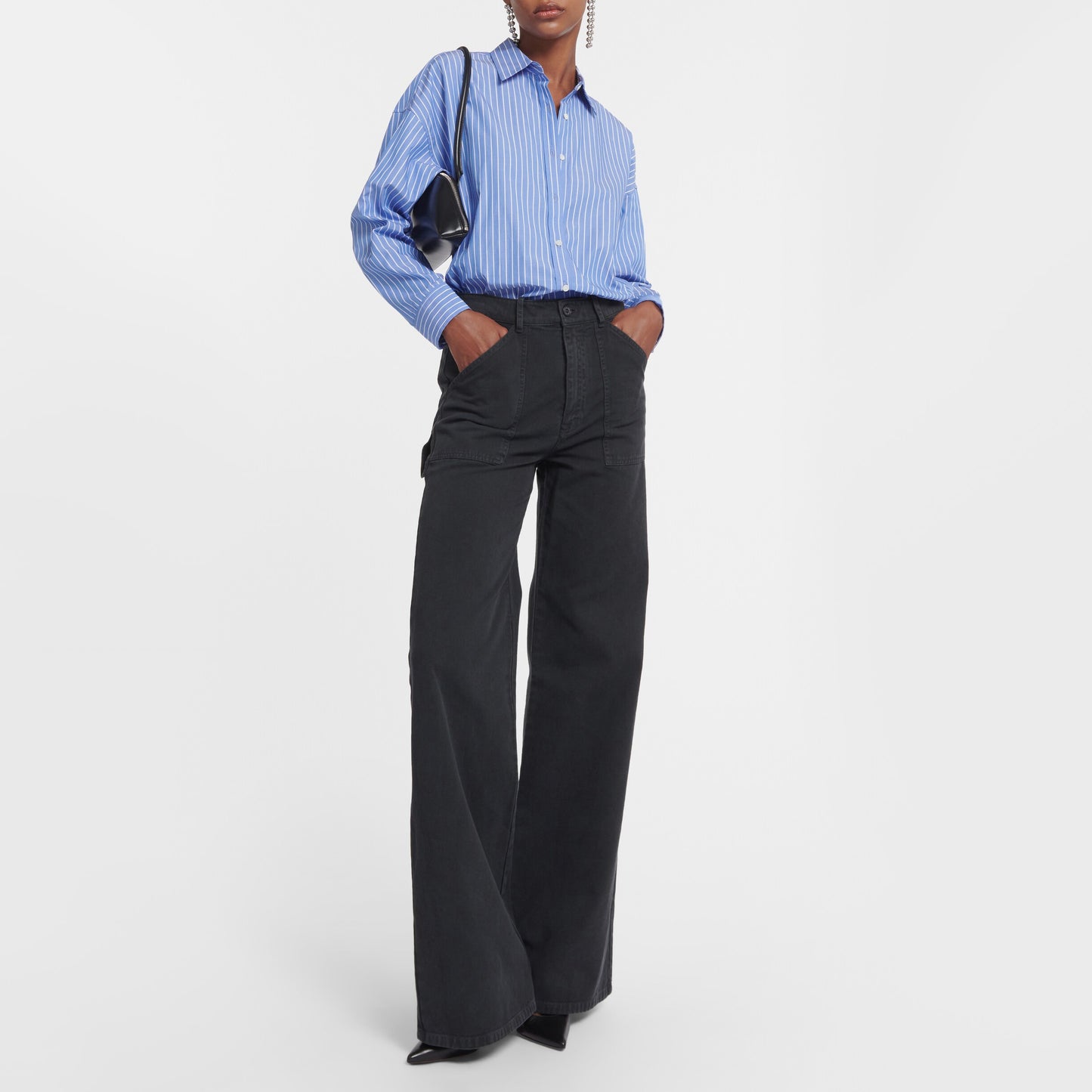 Nili Lotan "Quentin" Pant in "Carbon", size 6 ** HEMMED **