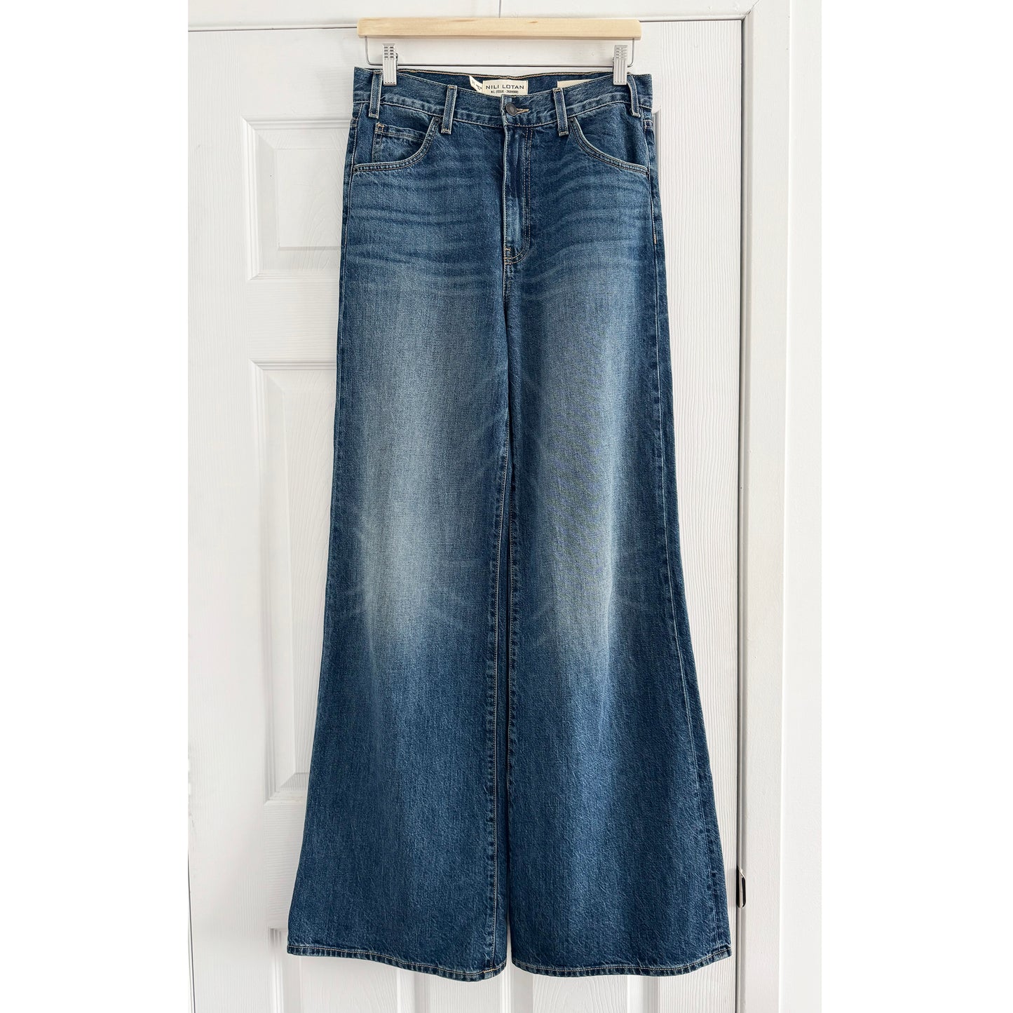 Nili Lotan "Salome" Wide Leg Jeans, size 27