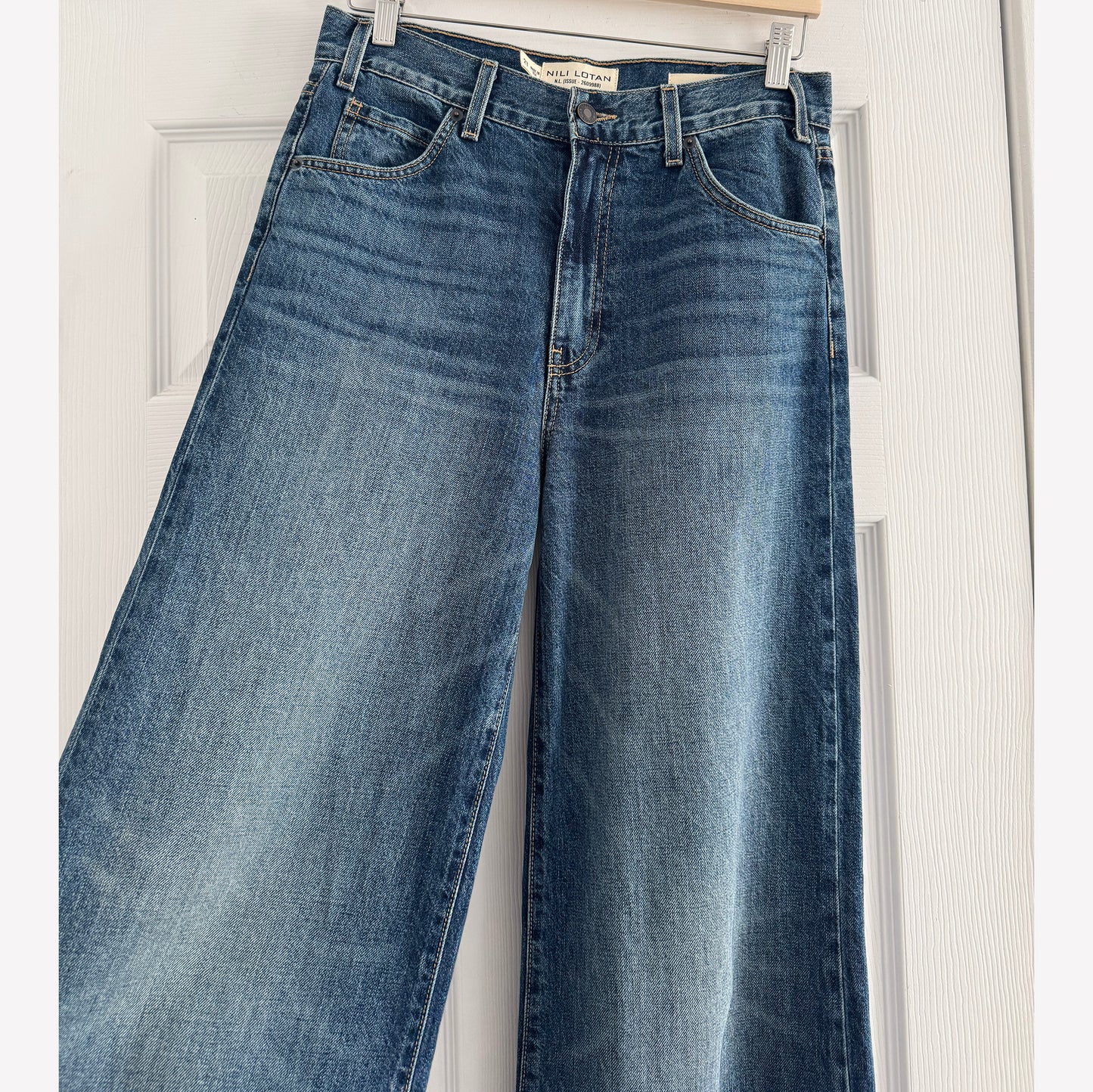 Nili Lotan "Salome" Wide Leg Jeans, size 27