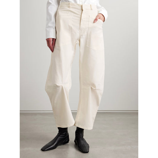 Nili Lotan "Shon" Pant in Eggshell, size 0 (fits like size 2/4)