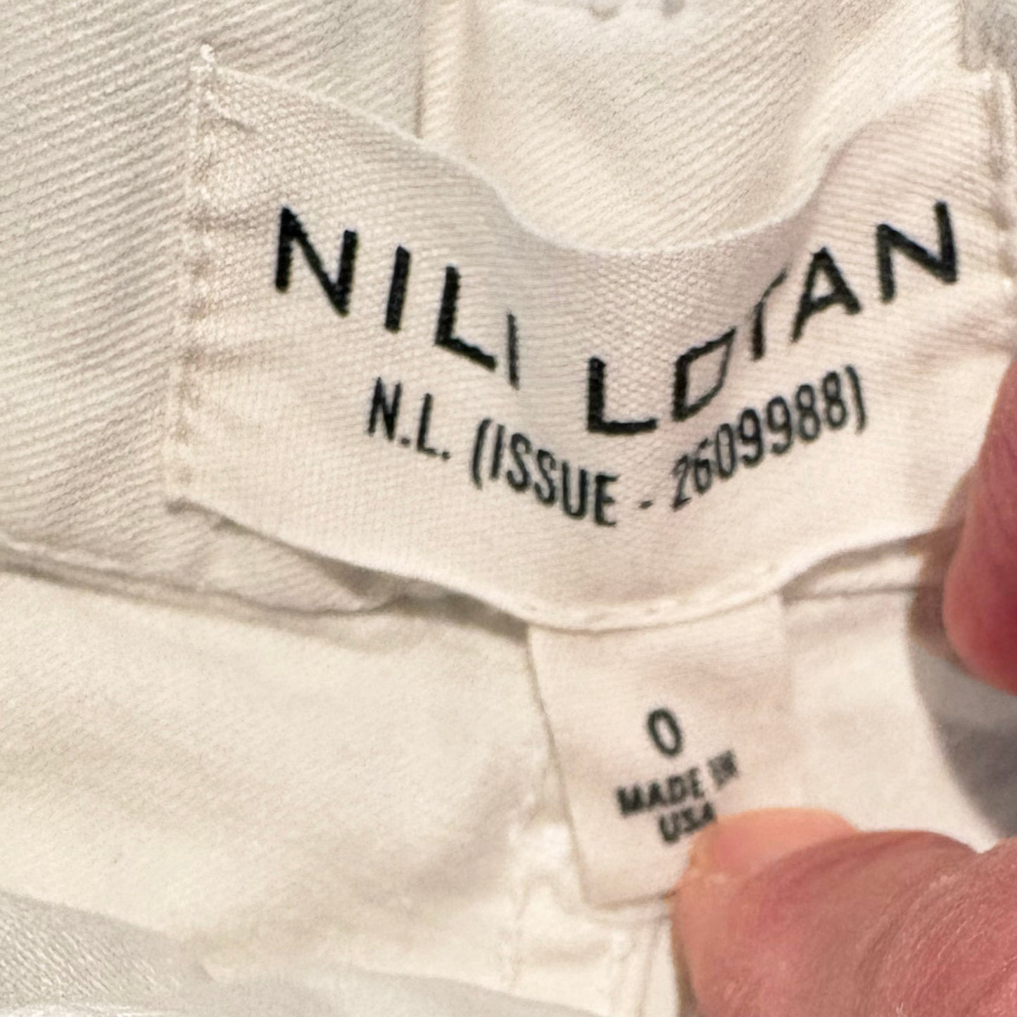 Nili Lotan "Shon" Pant in Eggshell, size 0 (fits like size 2/4)