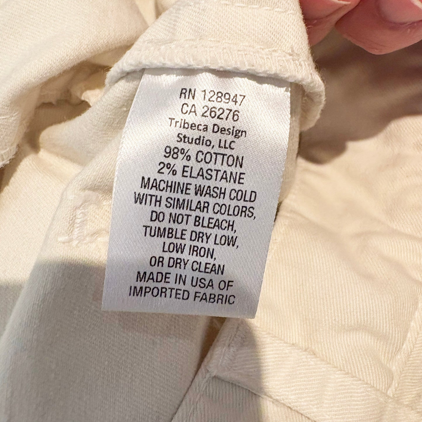 Nili Lotan "Shon" Pant in Eggshell, size 0 (fits like size 2/4)